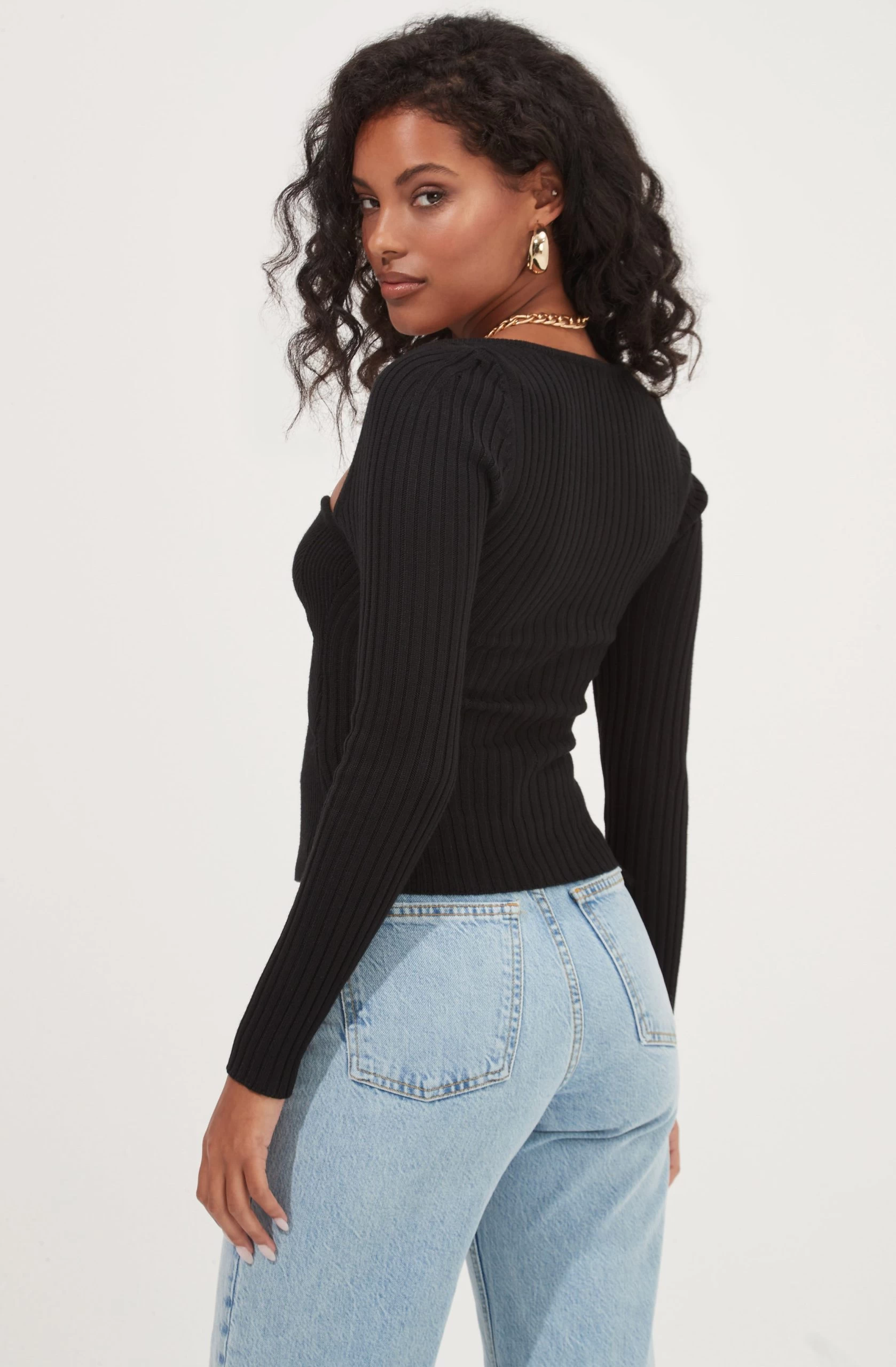Cortana Cinched Front Cutout Sweater - Image 6