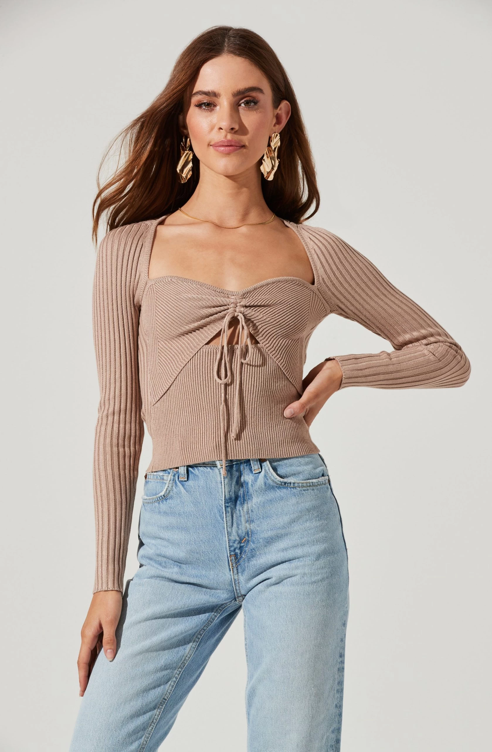 Cortana Cinched Front Cutout Sweater - Image 7