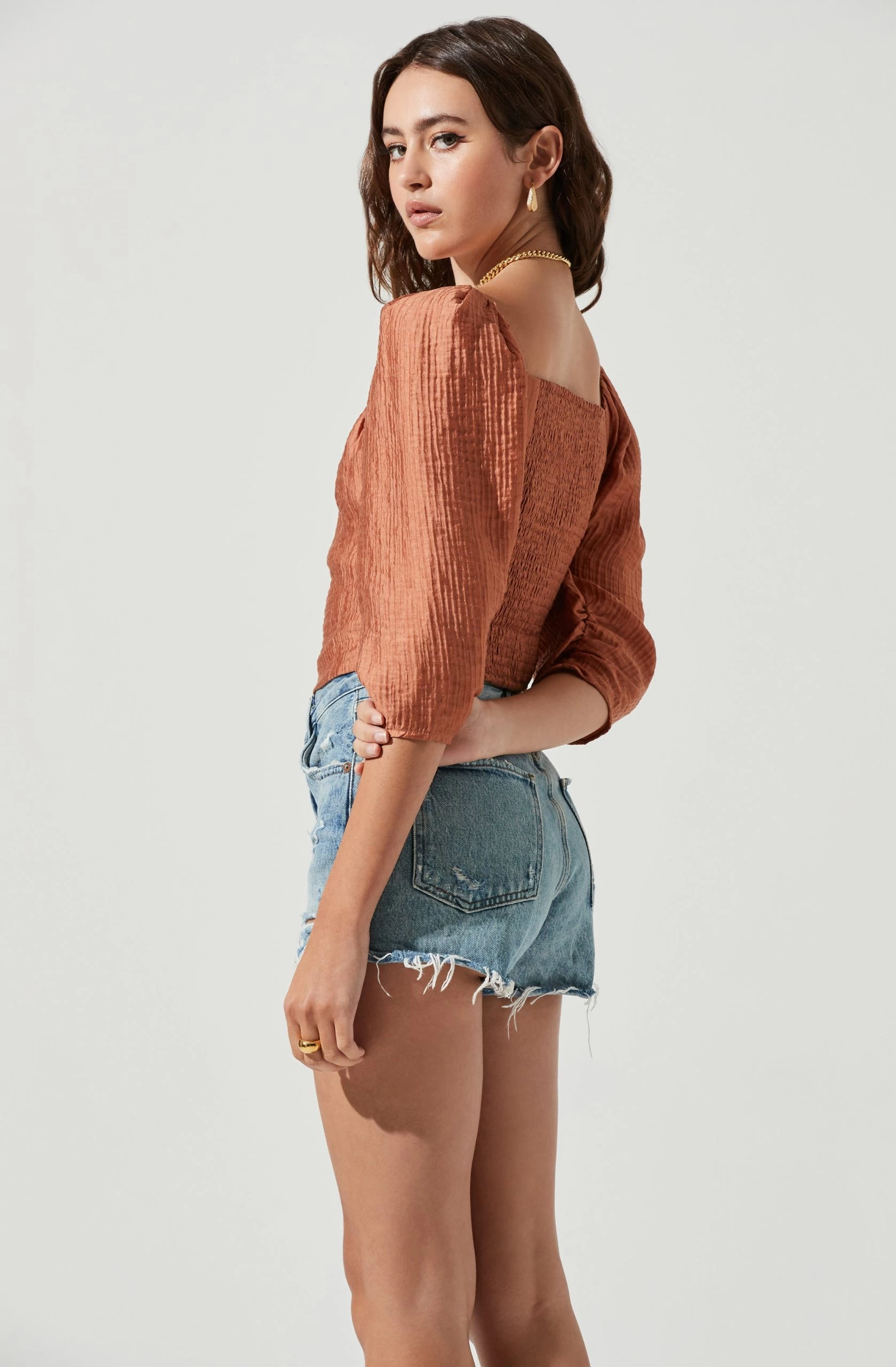 Kemp Square Neck Half Sleeve Top - Image 10