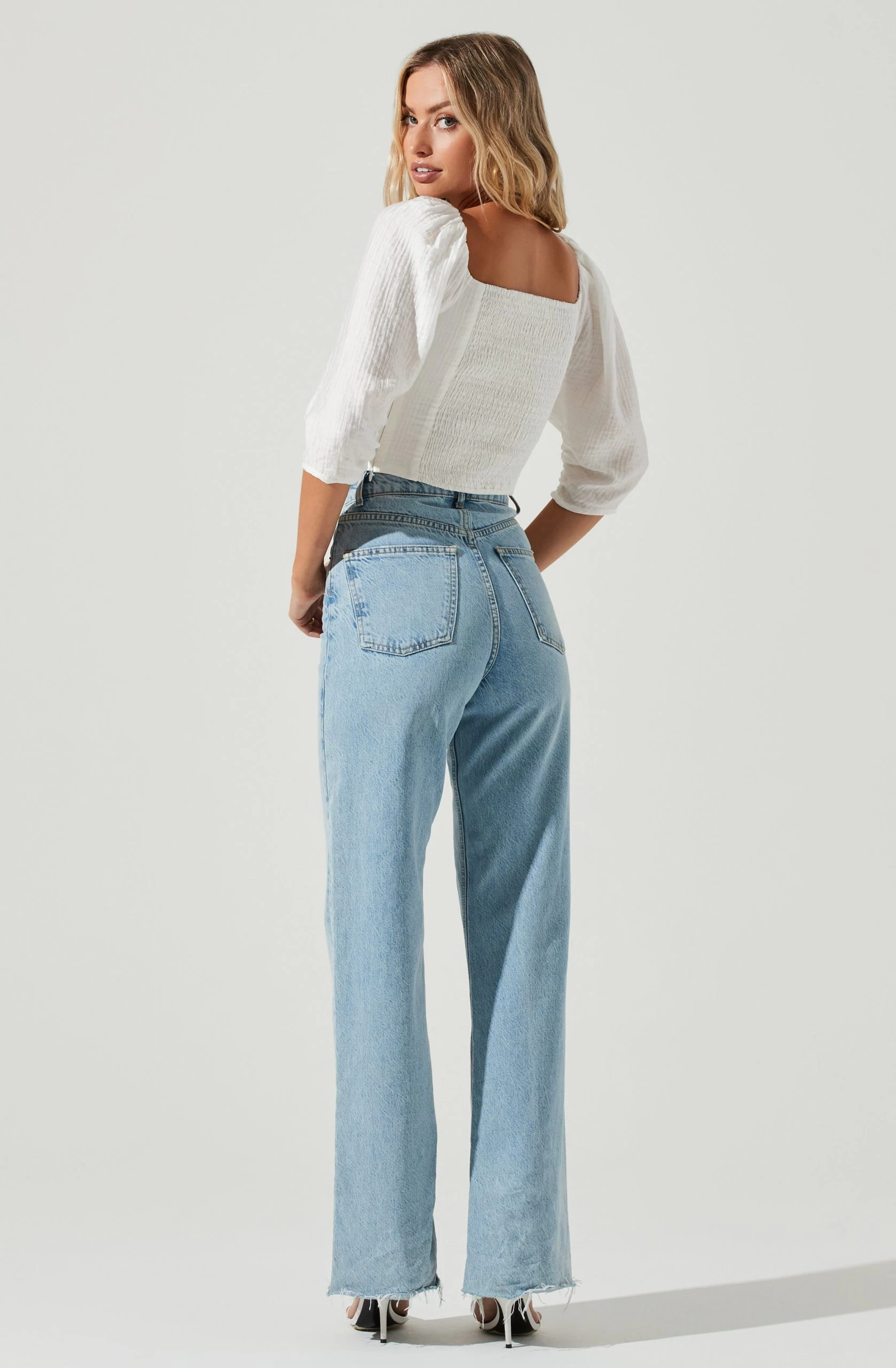 Kemp Square Neck Half Sleeve Top - Image 3