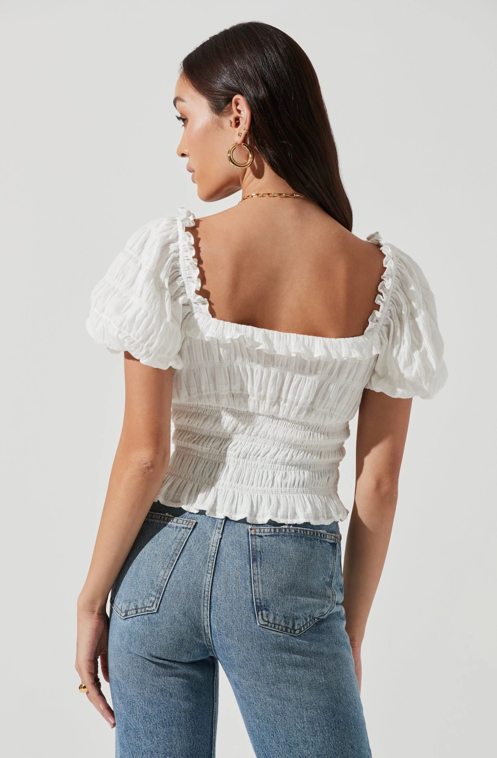 Anza Smocked Puff Sleeve Top - Image 10
