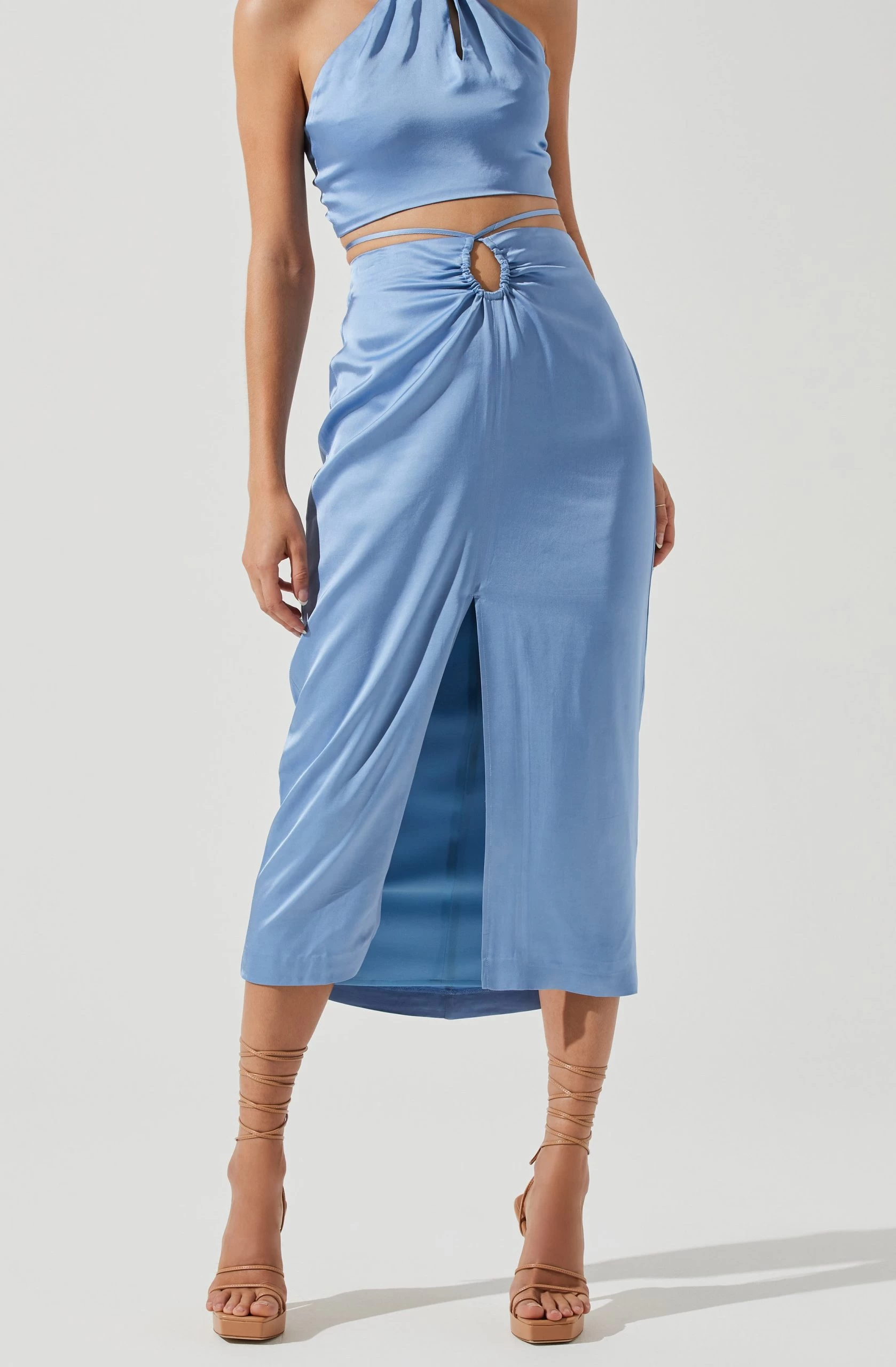Robin Tie Waist Cutout Midi Skirt - Image 2