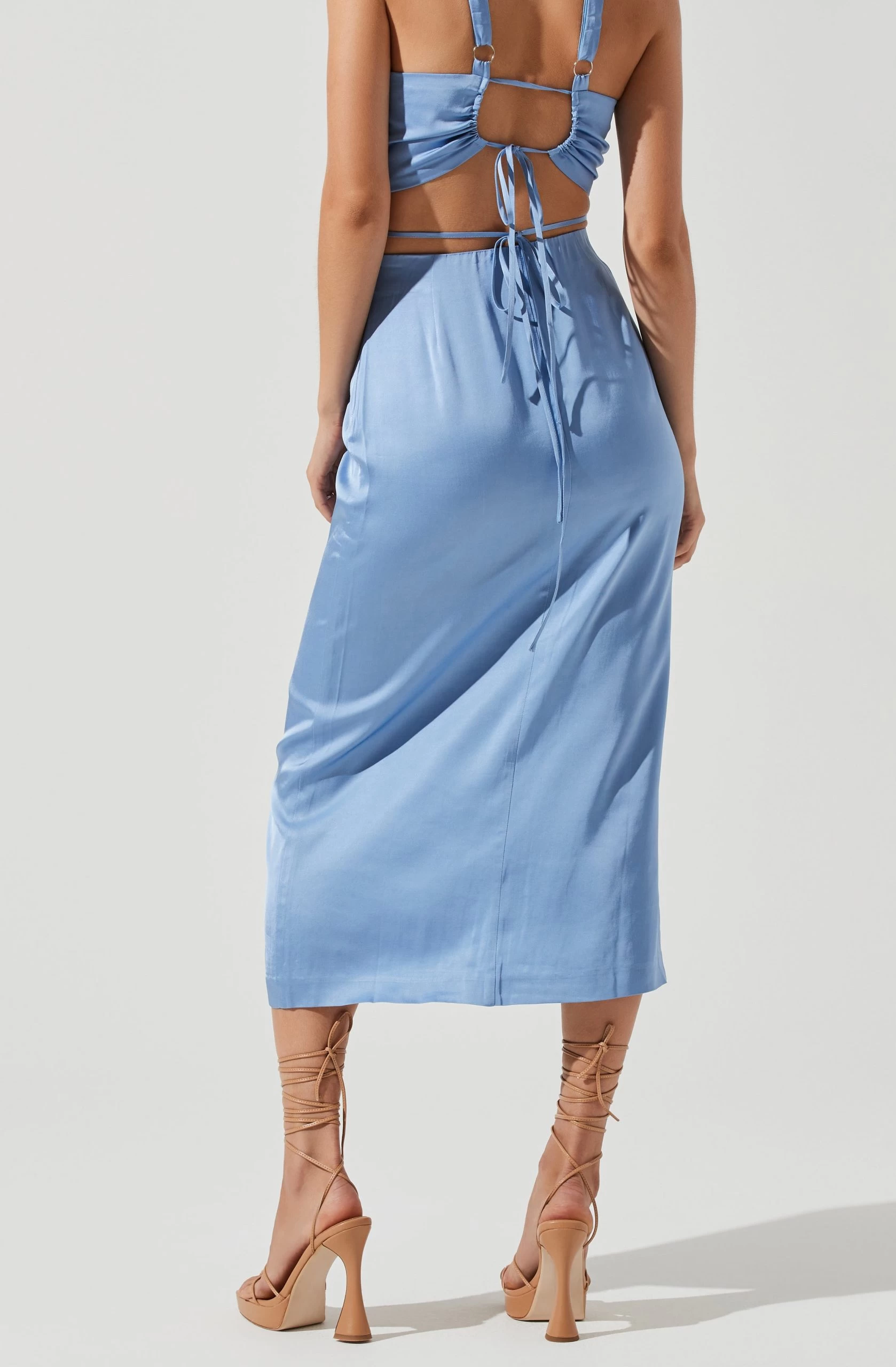 Robin Tie Waist Cutout Midi Skirt - Image 3