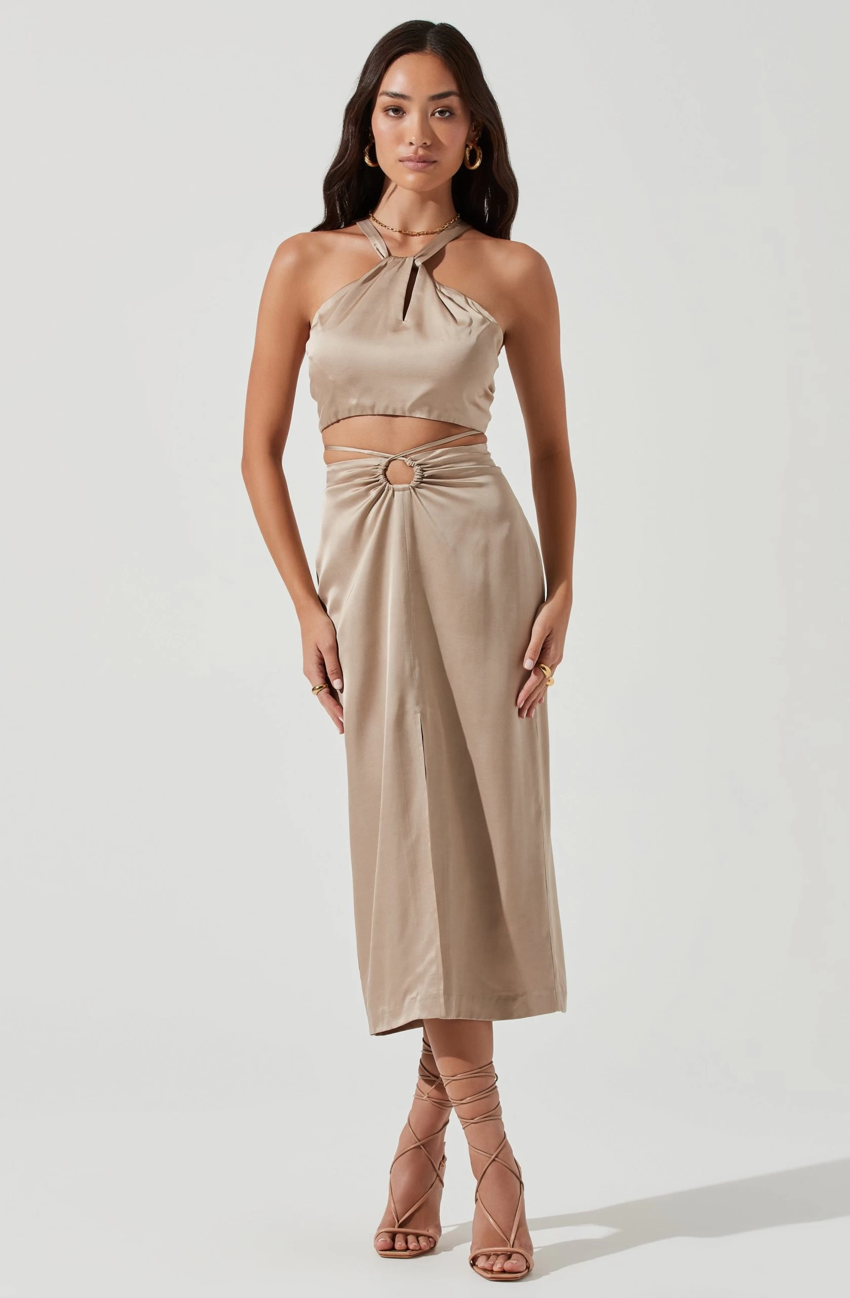 Robin Tie Waist Cutout Midi Skirt - Image 9