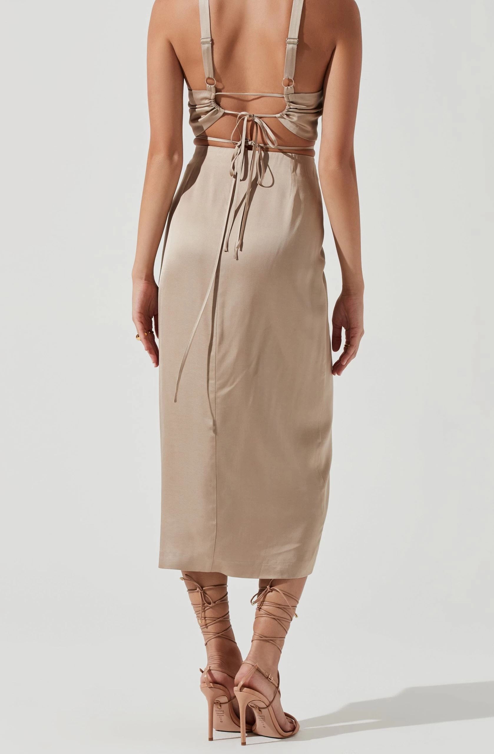 Robin Tie Waist Cutout Midi Skirt - Image 8
