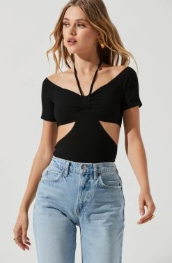 Monterey Halter Neck Cutout Bodysuit