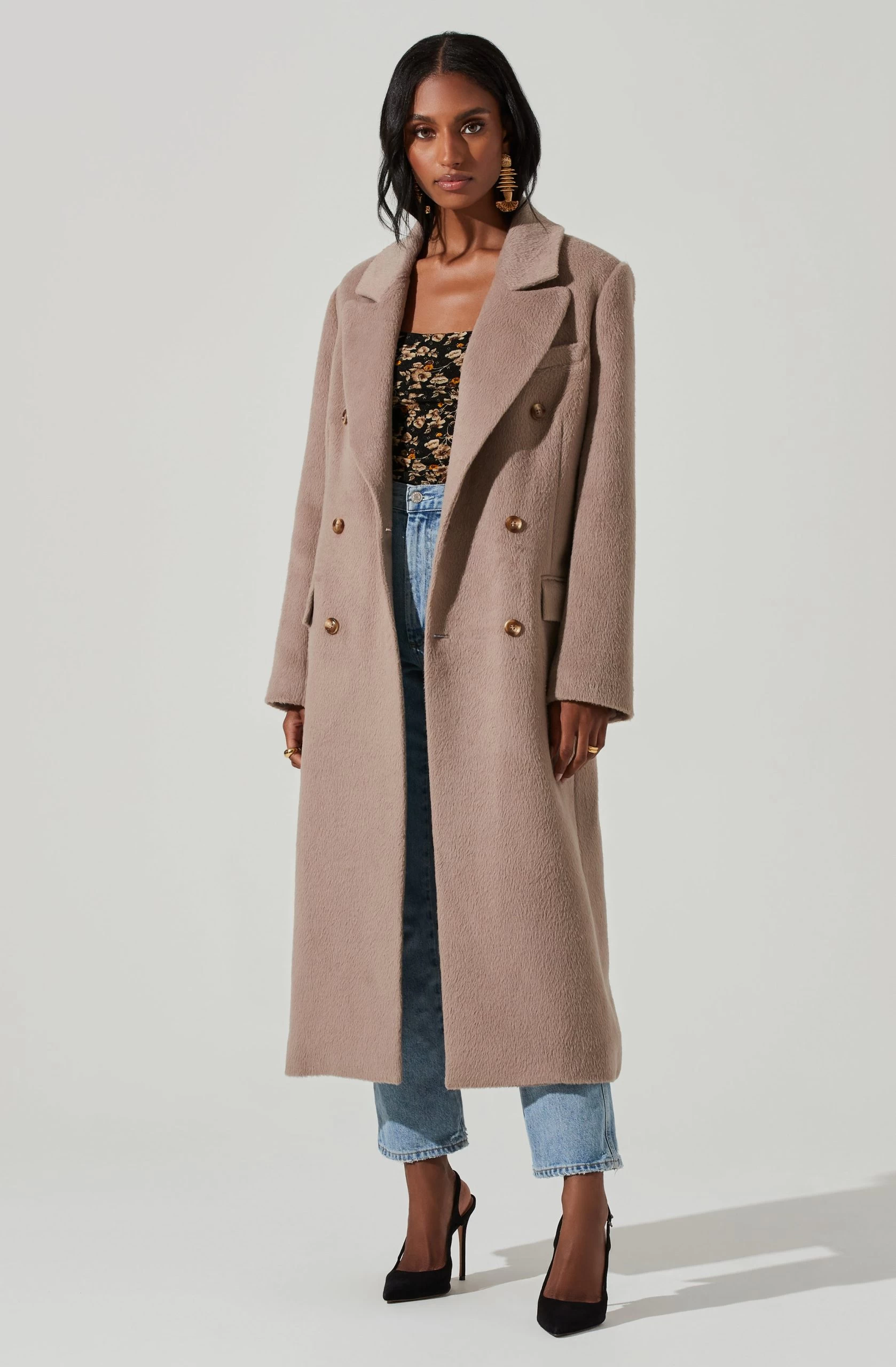 Morana Double Breasted Duster Coat - Image 7