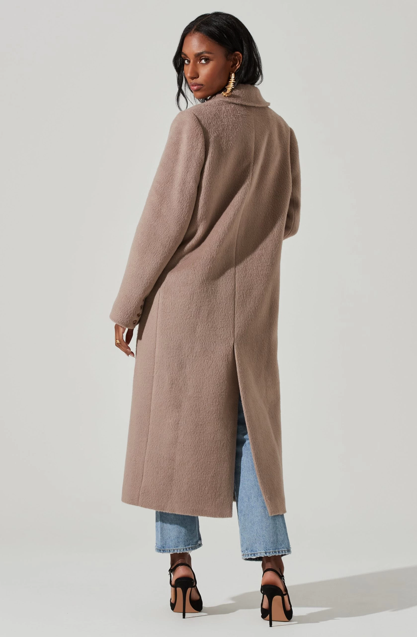 Morana Double Breasted Duster Coat - Image 11