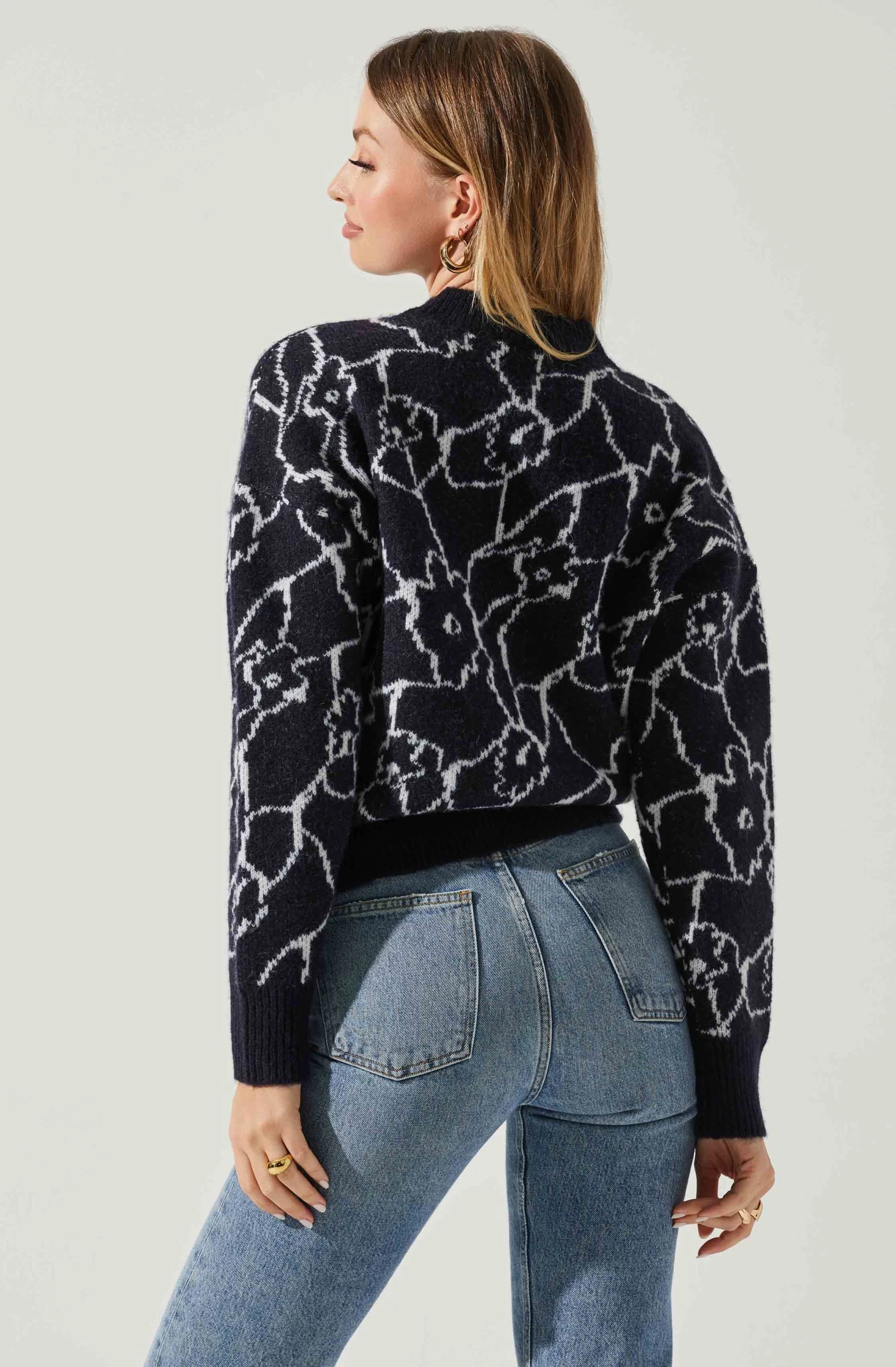 Saira Abstract Floral Sweater - Image 6