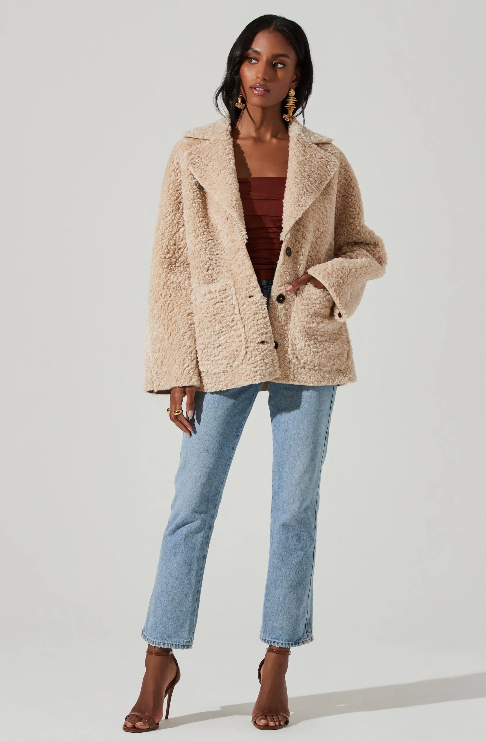 Willow Faux Shearling Coat - Image 4