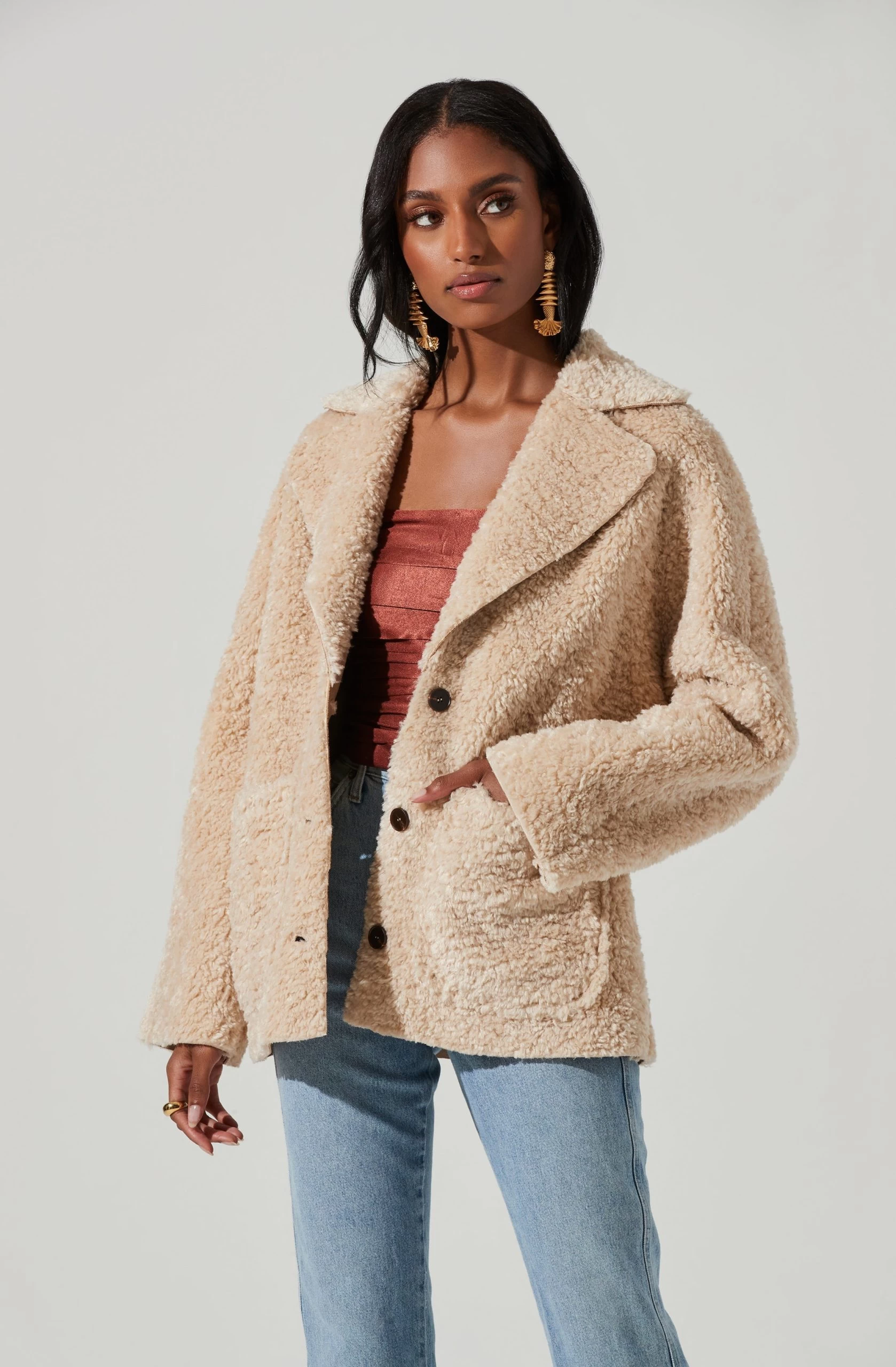 Willow Faux Shearling Coat - Image 3