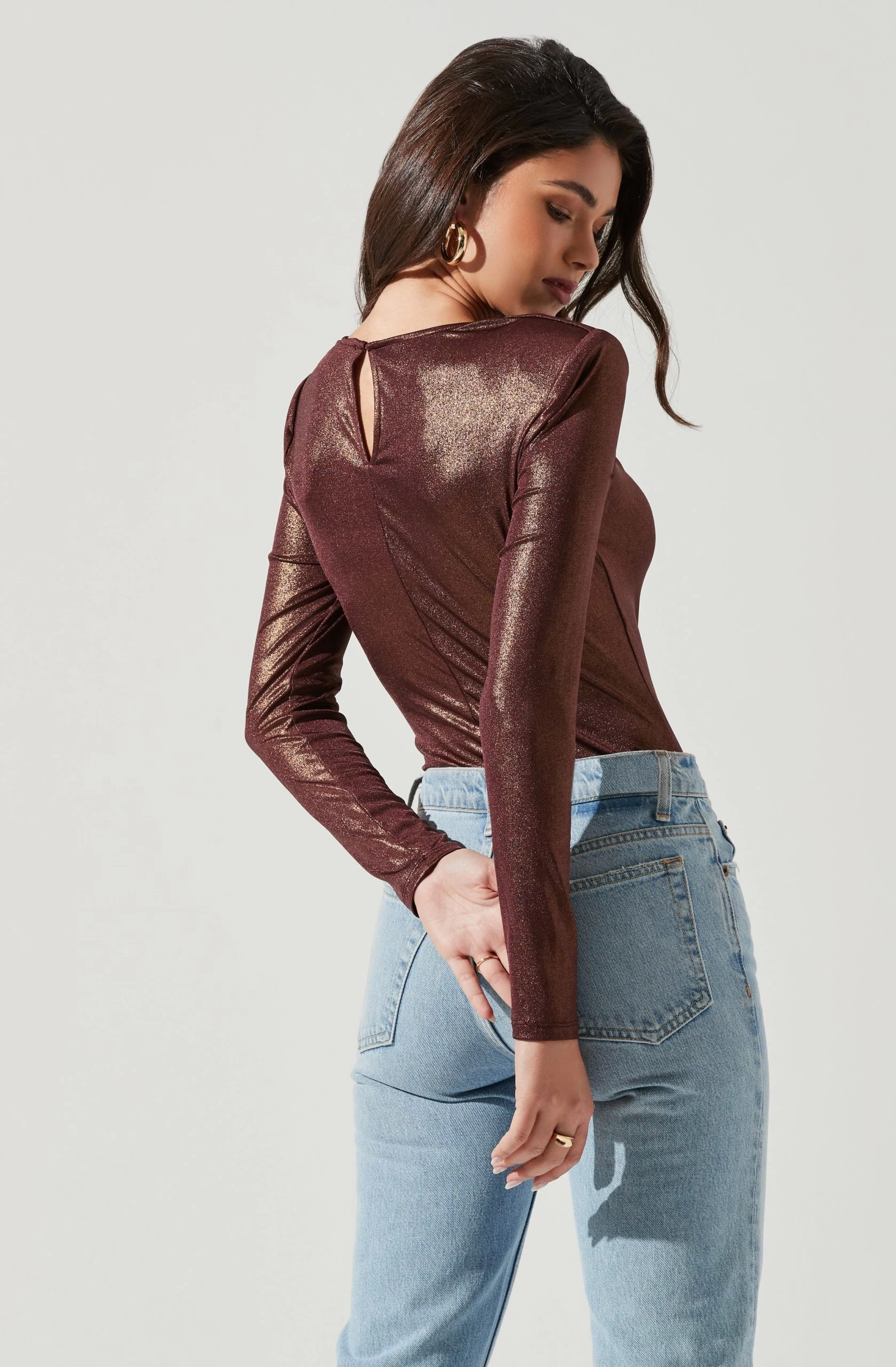 Barcelona Twist Front Long Sleeve Bodysuit - Image 5