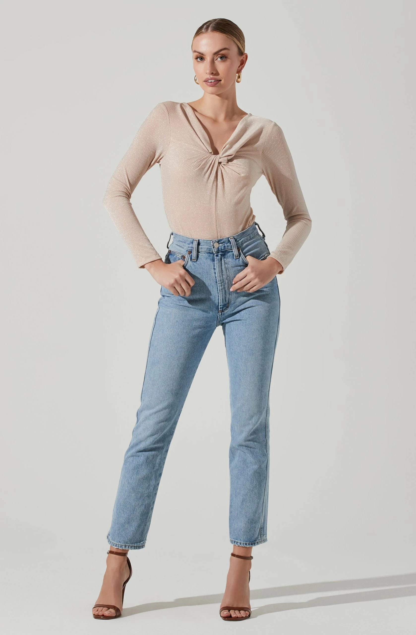 Reese Metallic Twist Front Bodysuit - Image 2