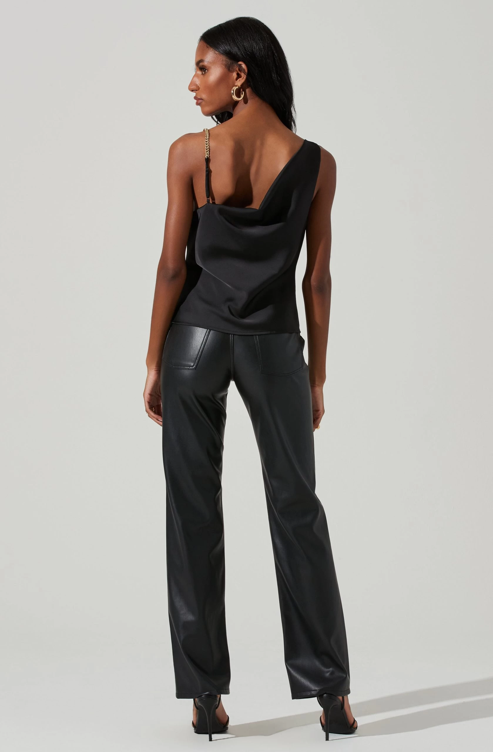 Larisa Satin Rhinestone Strap Top - Image 12