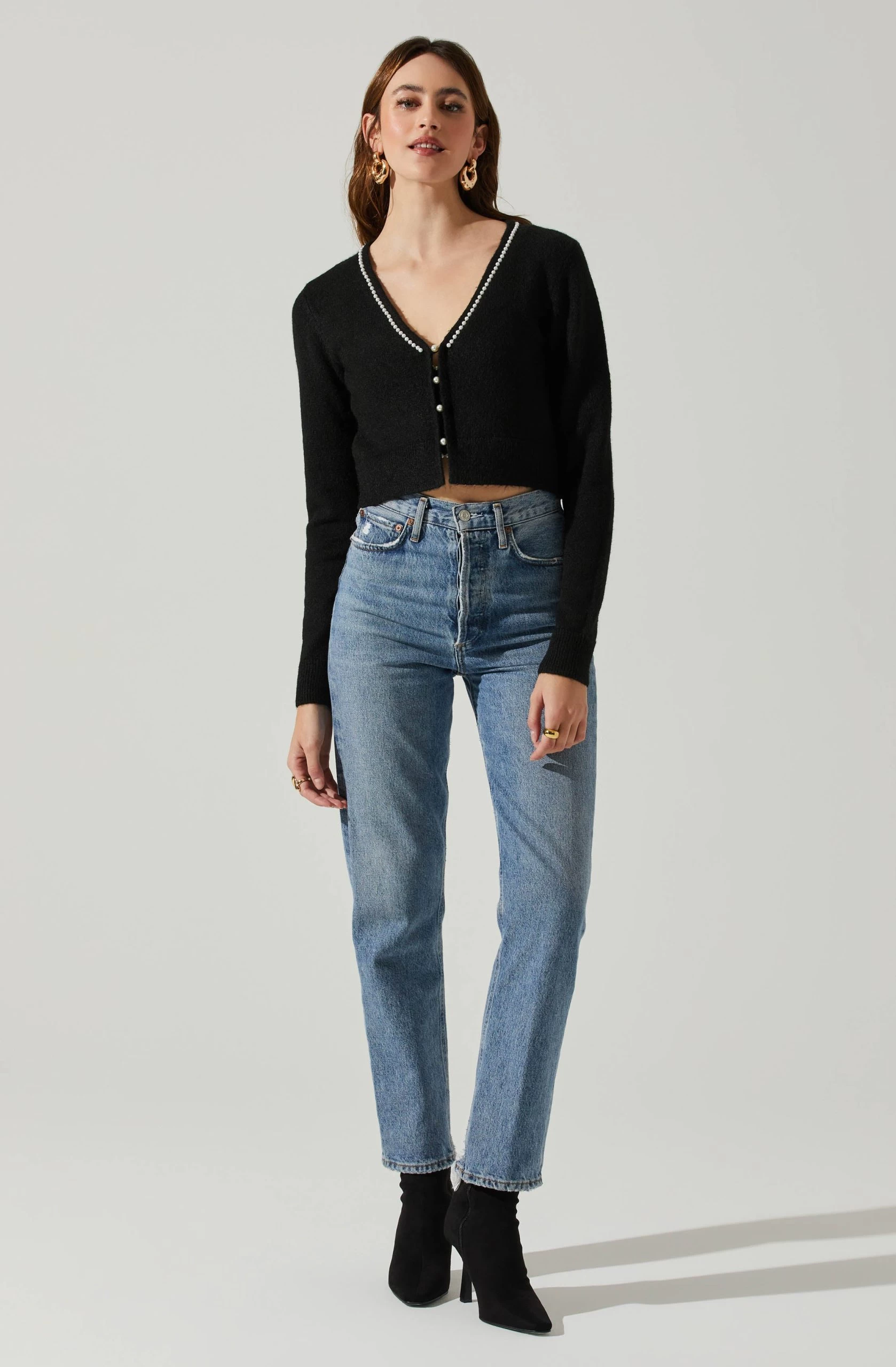 Melissa Pearl Embellished Cardigan Sweater - Image 5