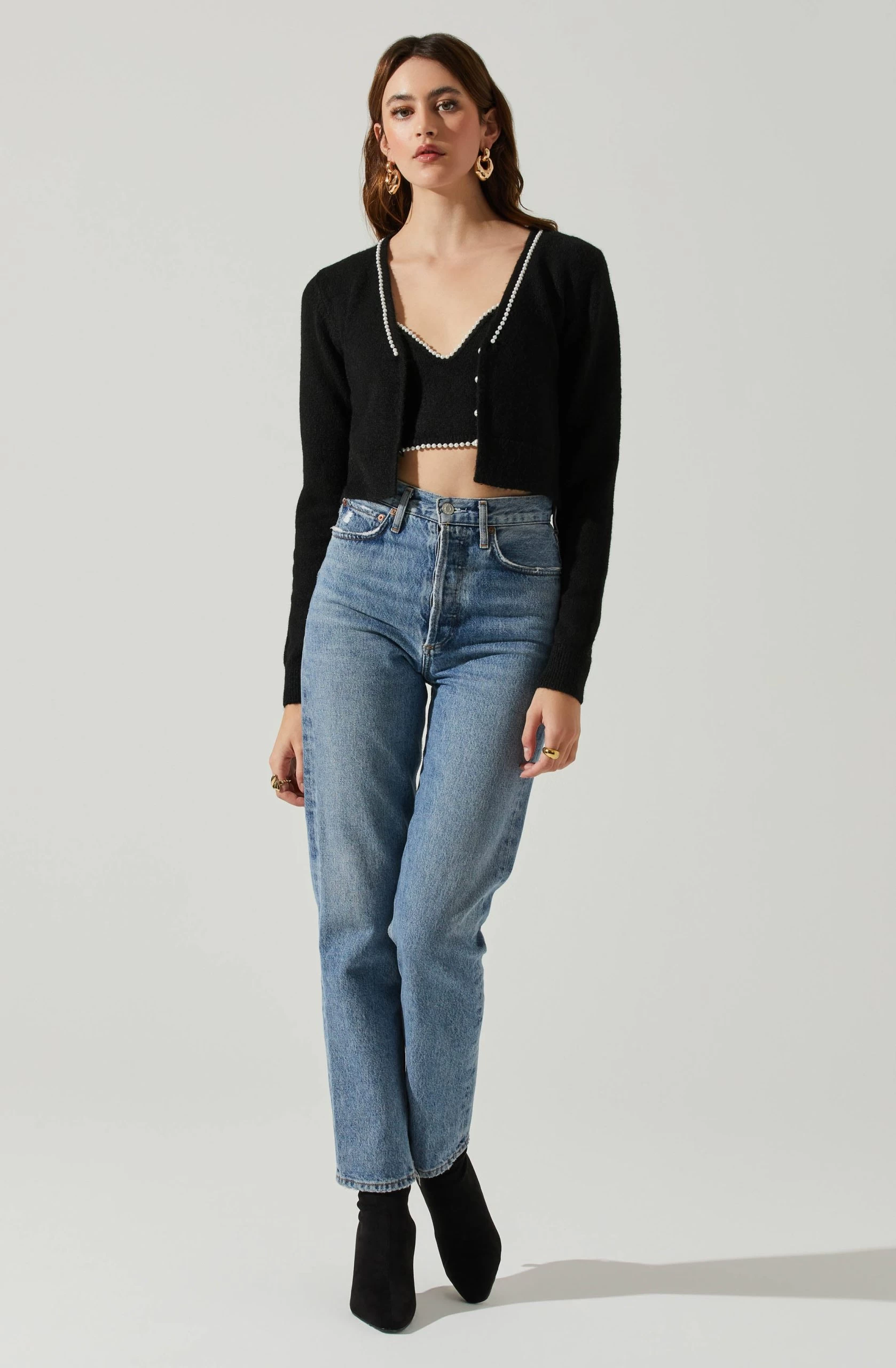 Melissa Pearl Embellished Cardigan Sweater - Image 2