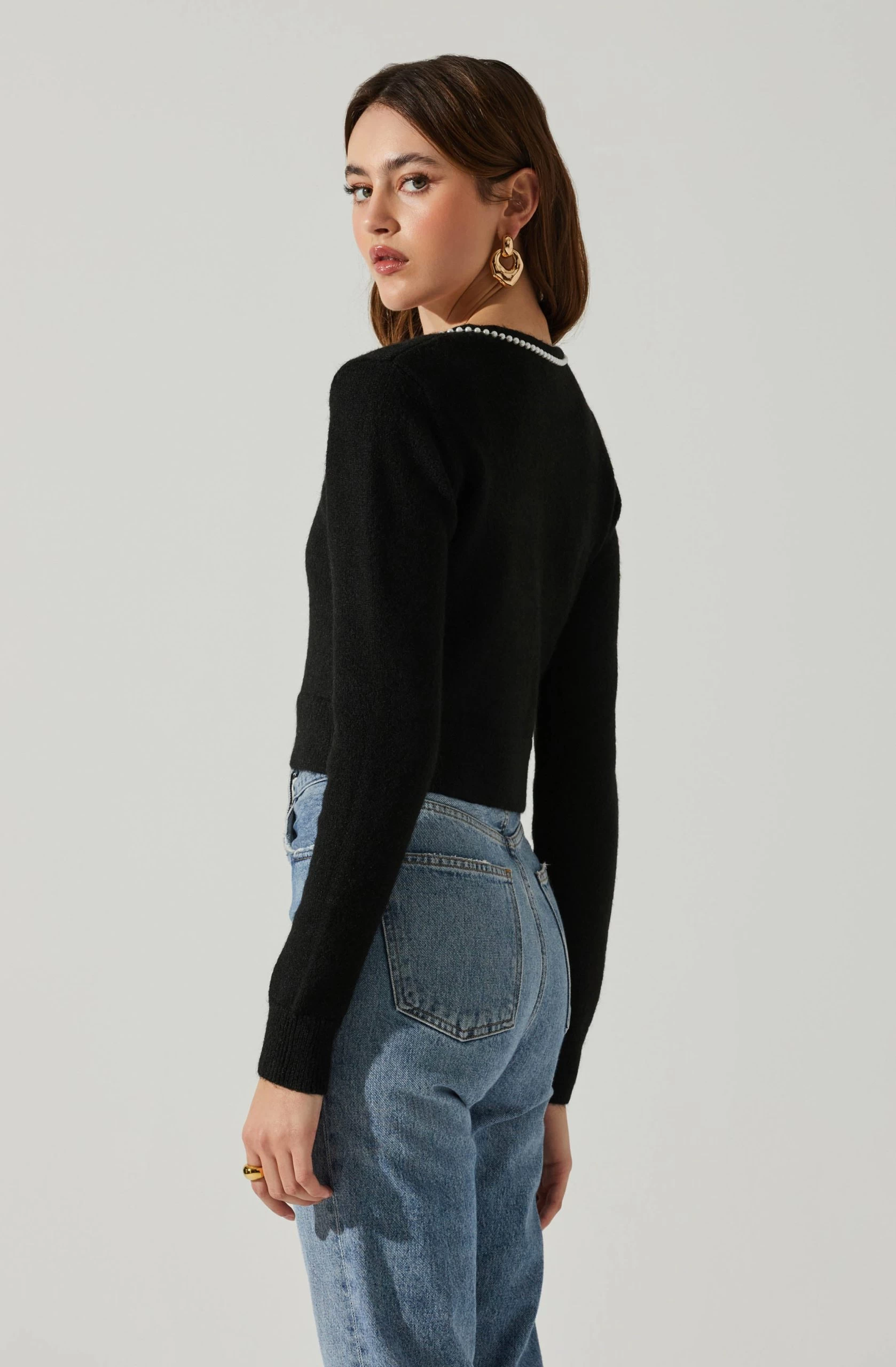 Melissa Pearl Embellished Cardigan Sweater - Image 6