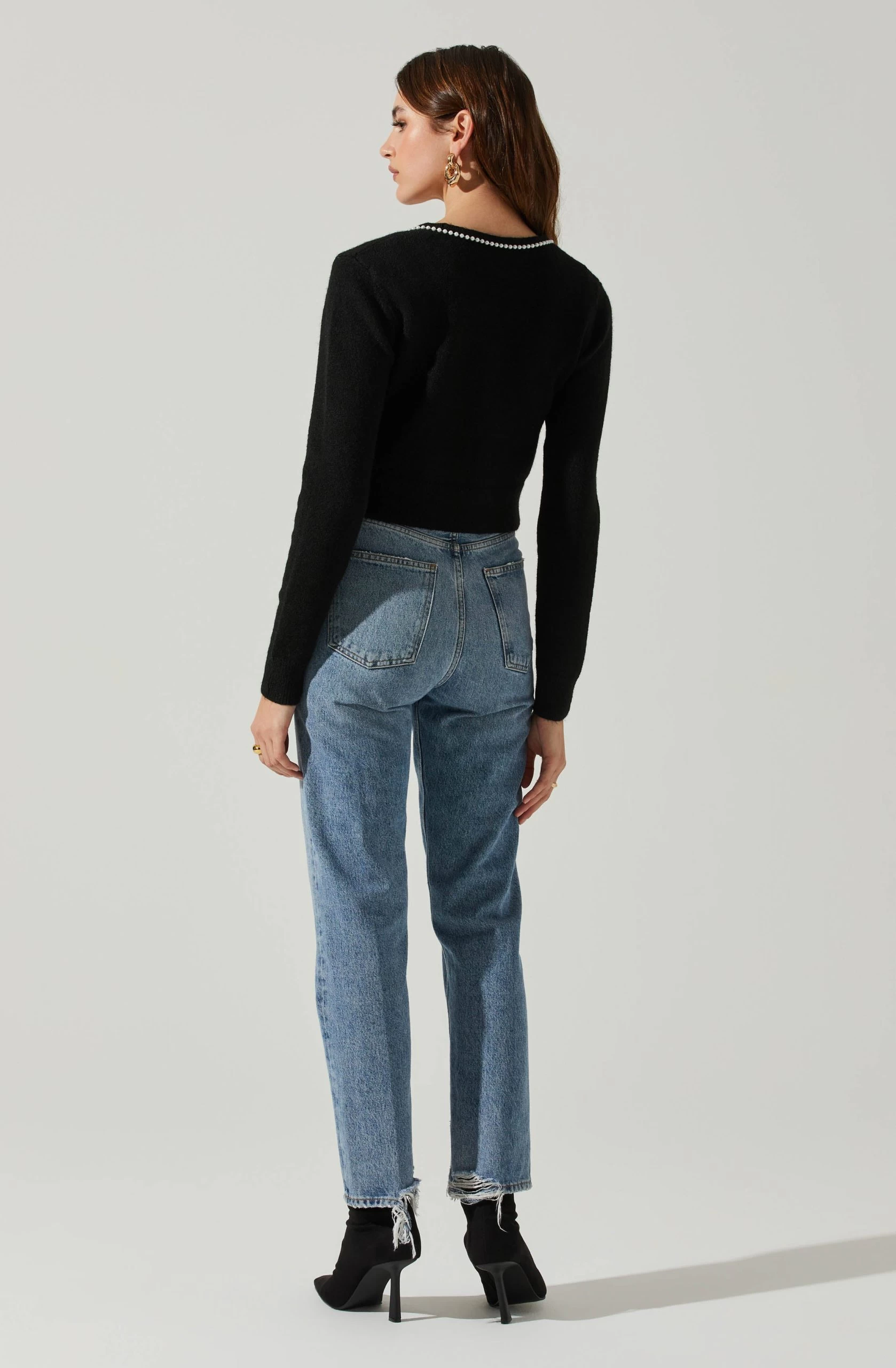 Melissa Pearl Embellished Cardigan Sweater - Image 4