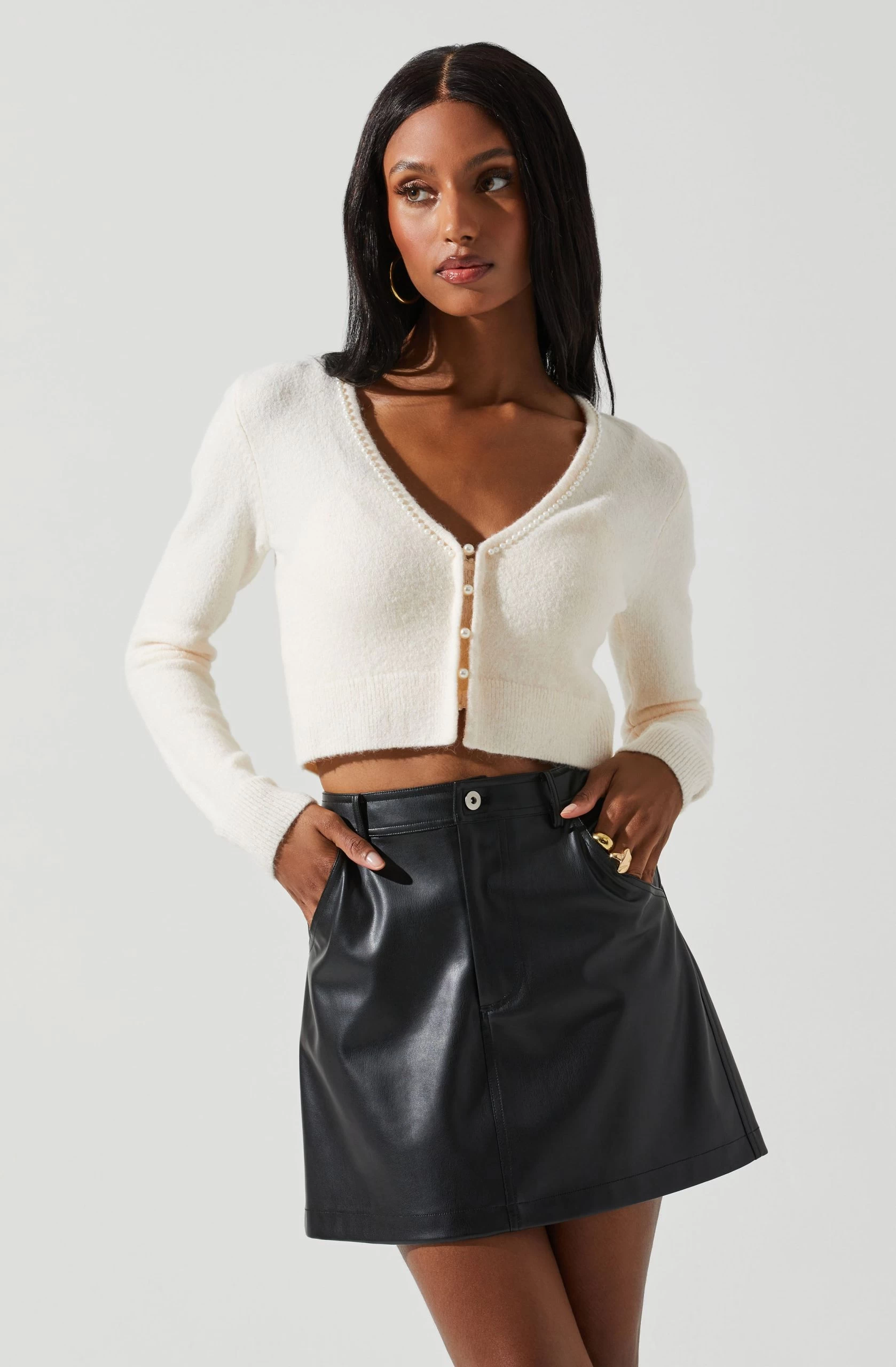 Melissa Pearl Embellished Cardigan Sweater - Image 10