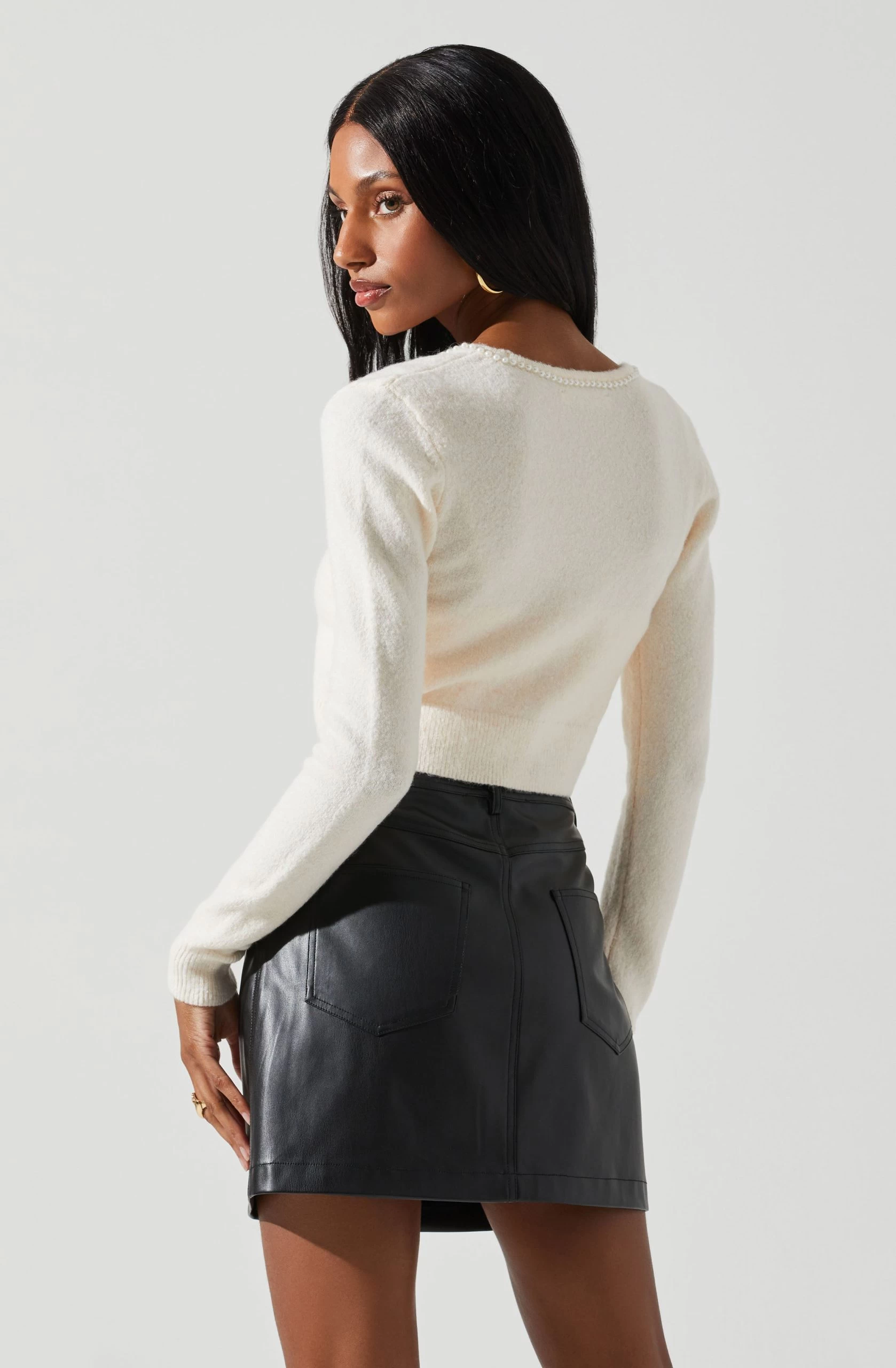 Melissa Pearl Embellished Cardigan Sweater - Image 12