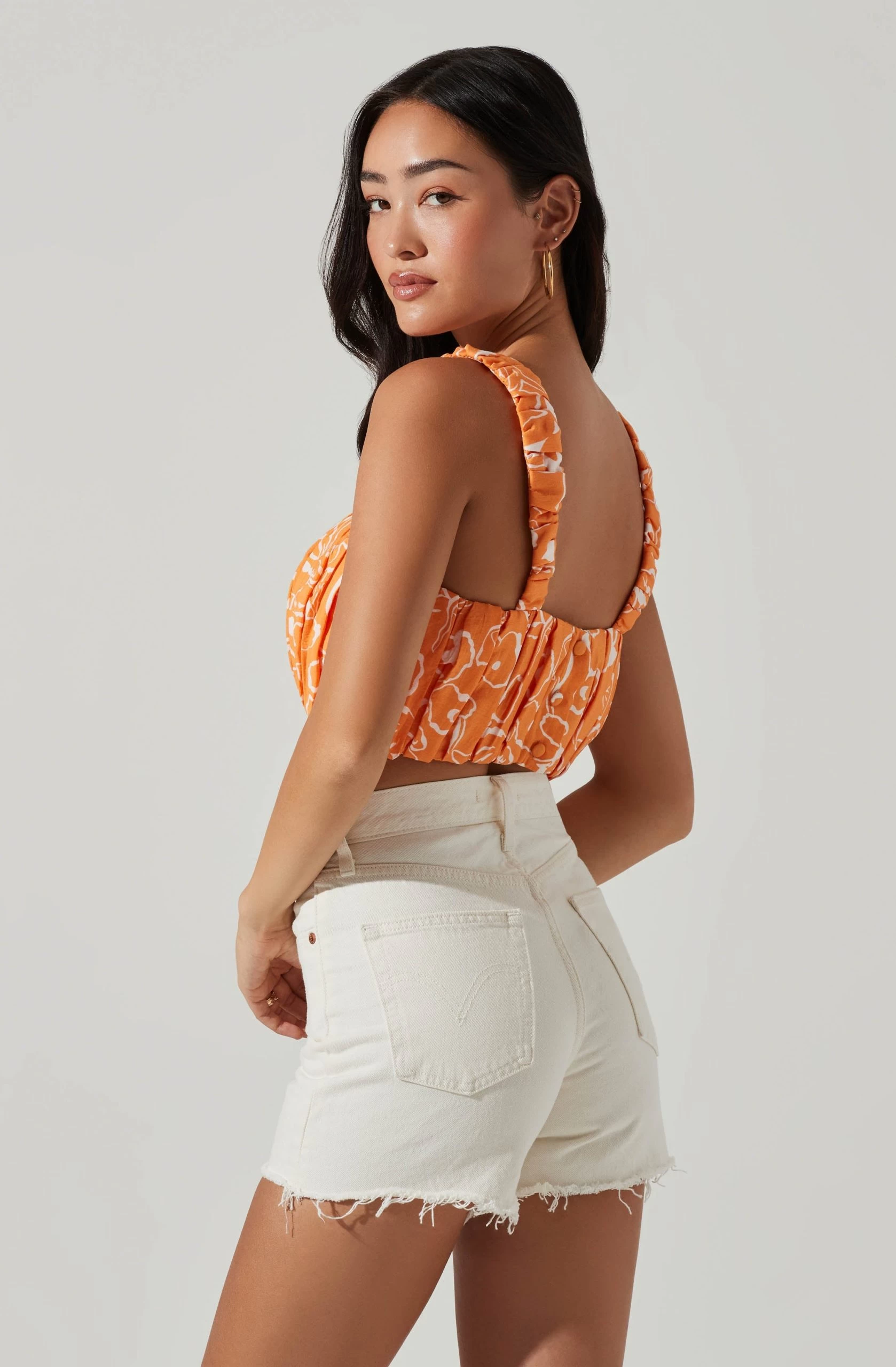 Daija Floral Square Neck Crop Top - Image 4