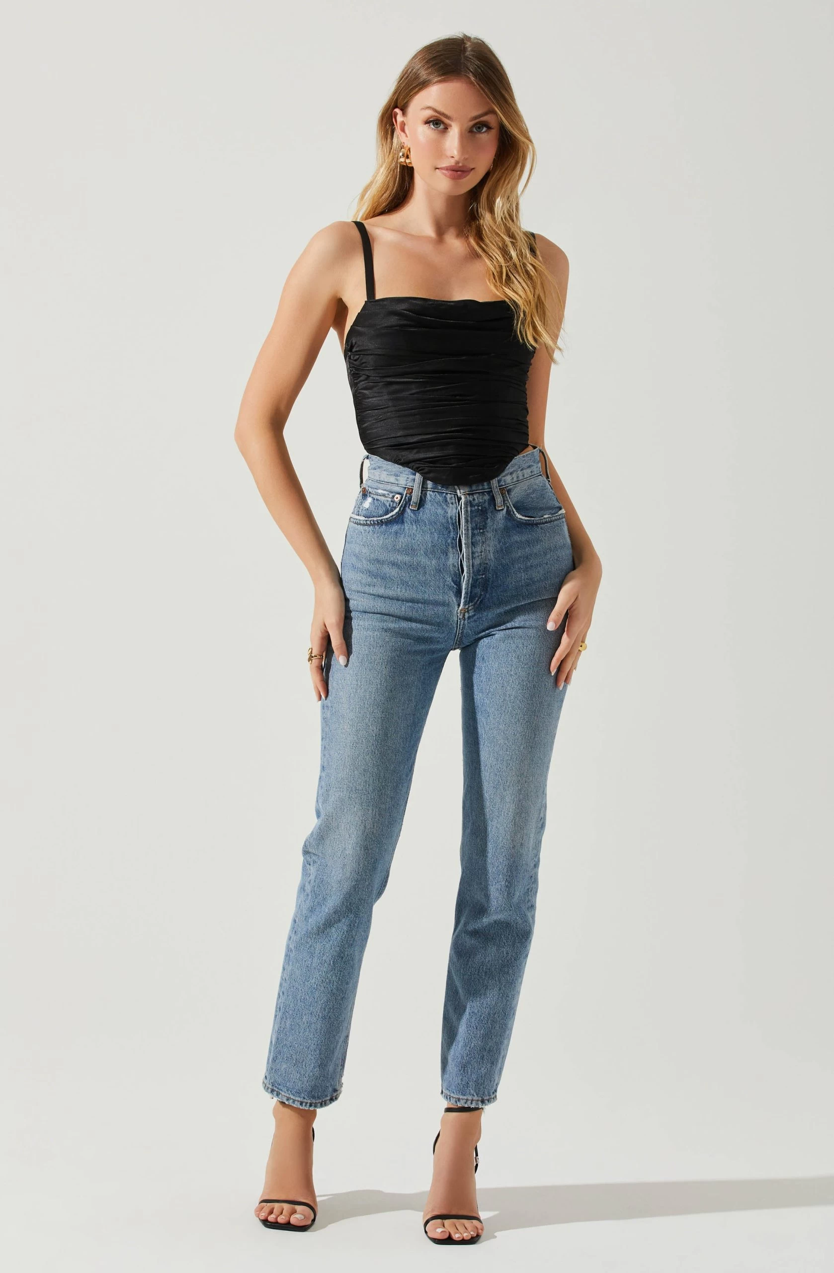 Janet Ruched Bustier Top - Image 4