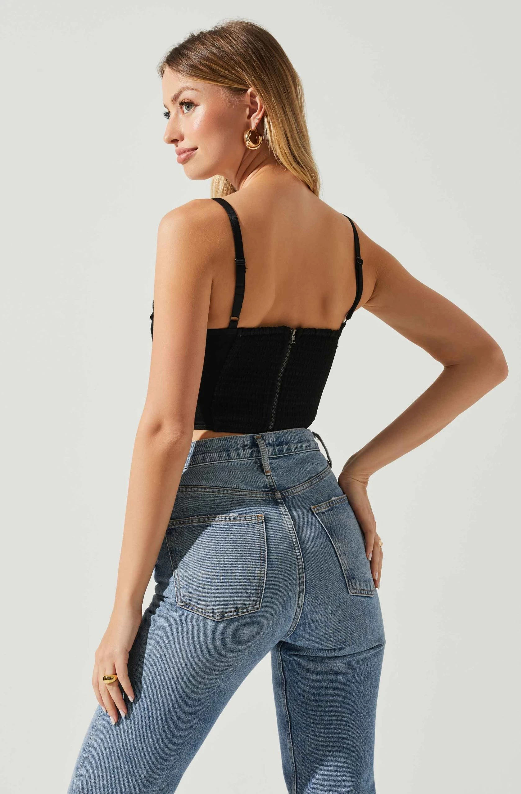 Janet Ruched Bustier Top - Image 6