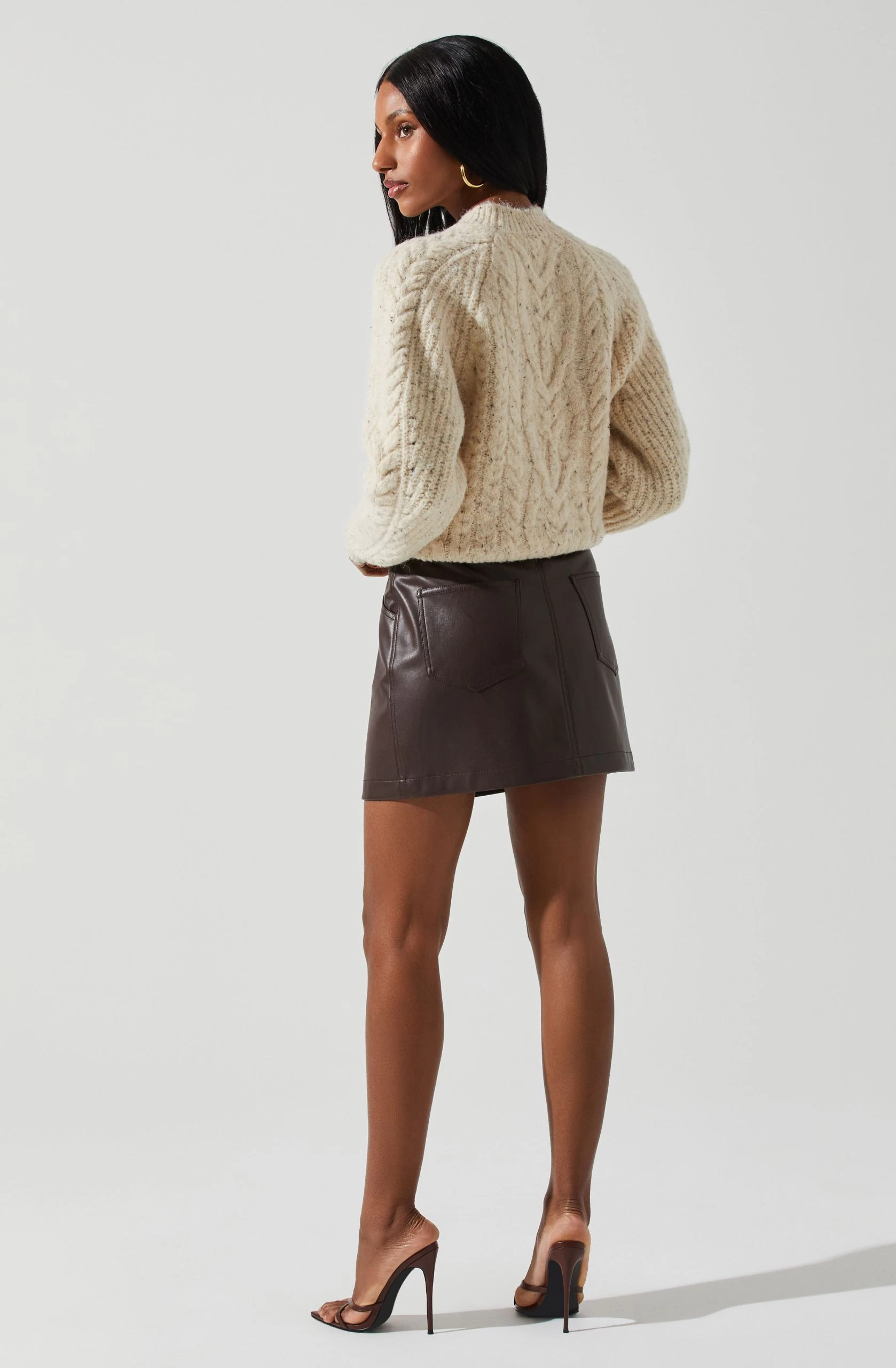 Natalie Cutout Cable Knit Sweater - Image 5
