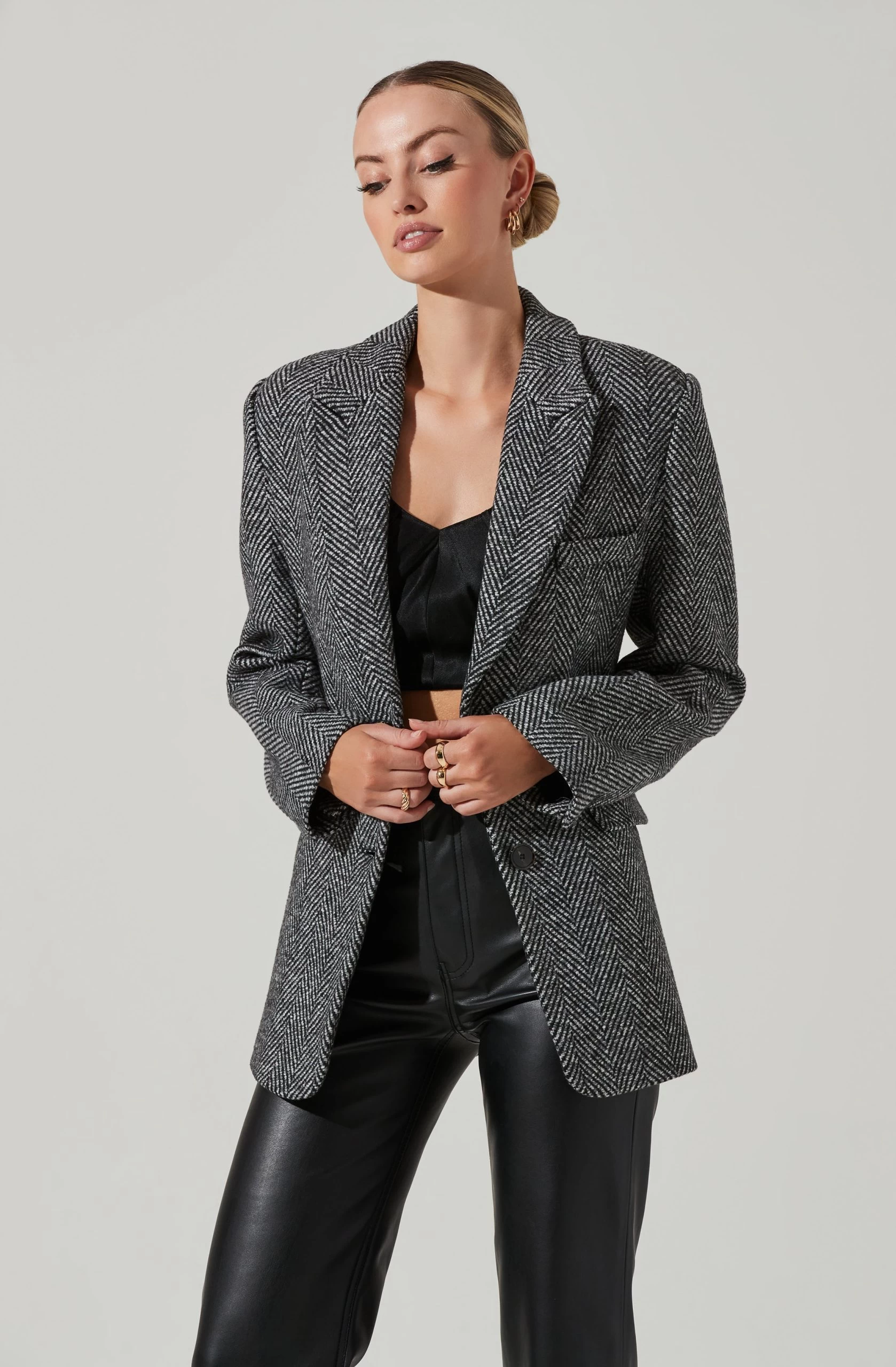 Pauline Herringbone Blazer - Image 3