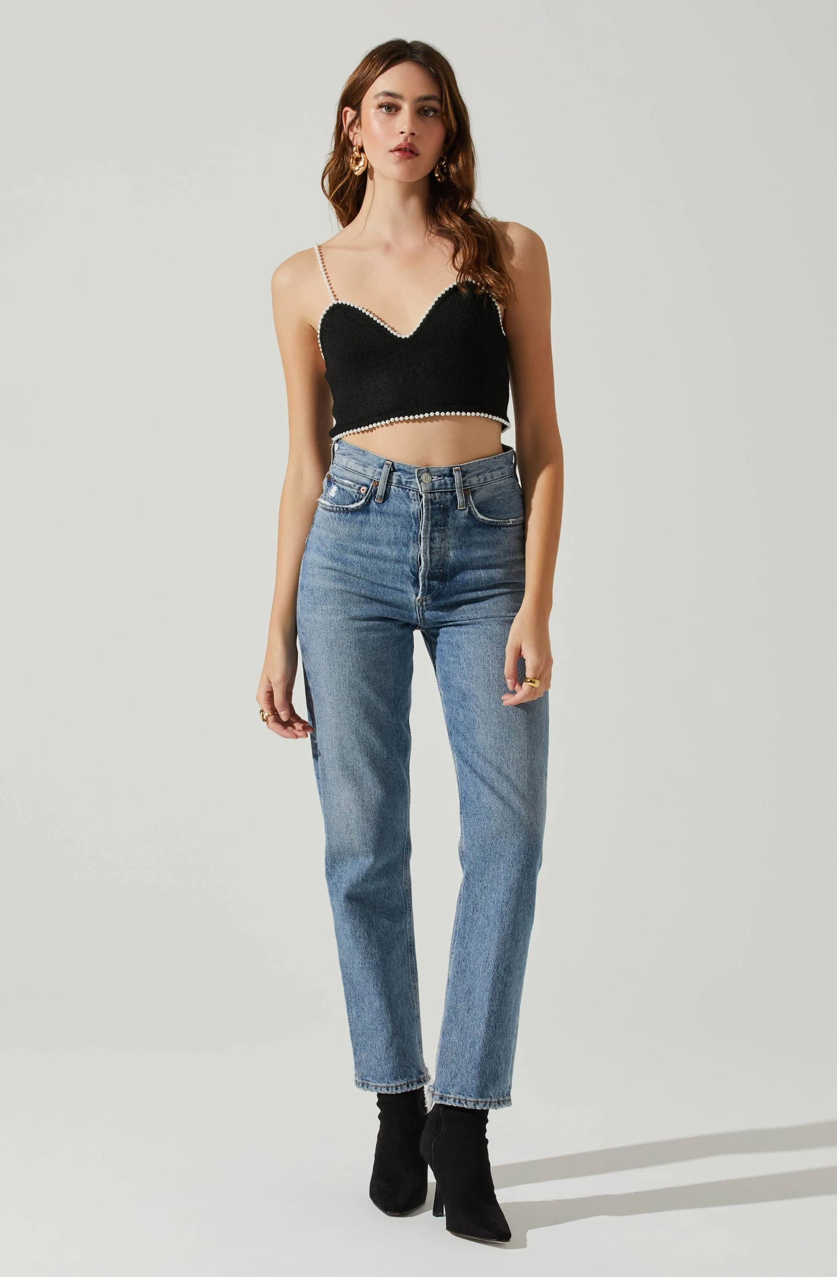 Kira Pearl Embellished Sweater Top - Image 4