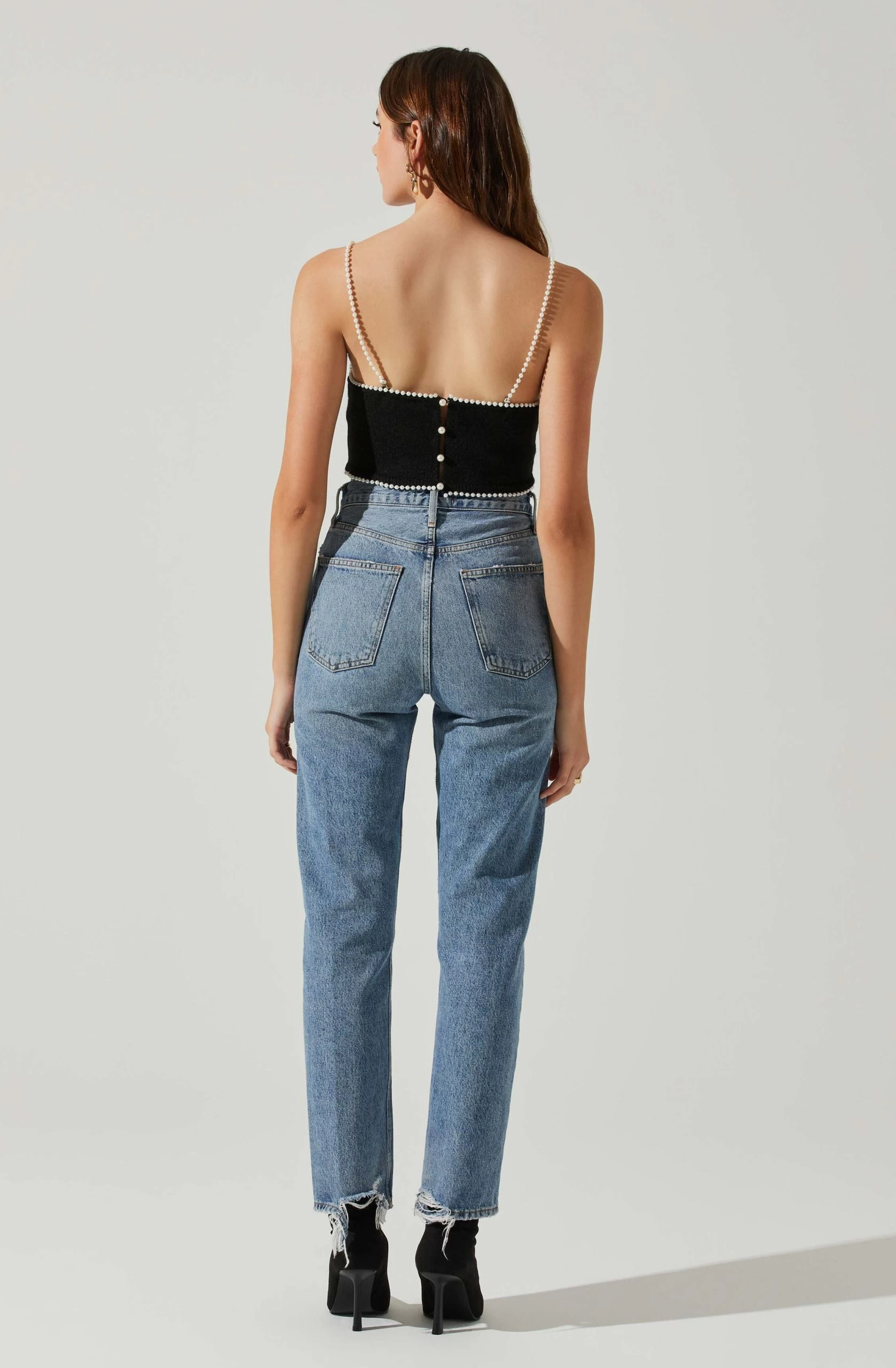 Kira Pearl Embellished Sweater Top - Image 5