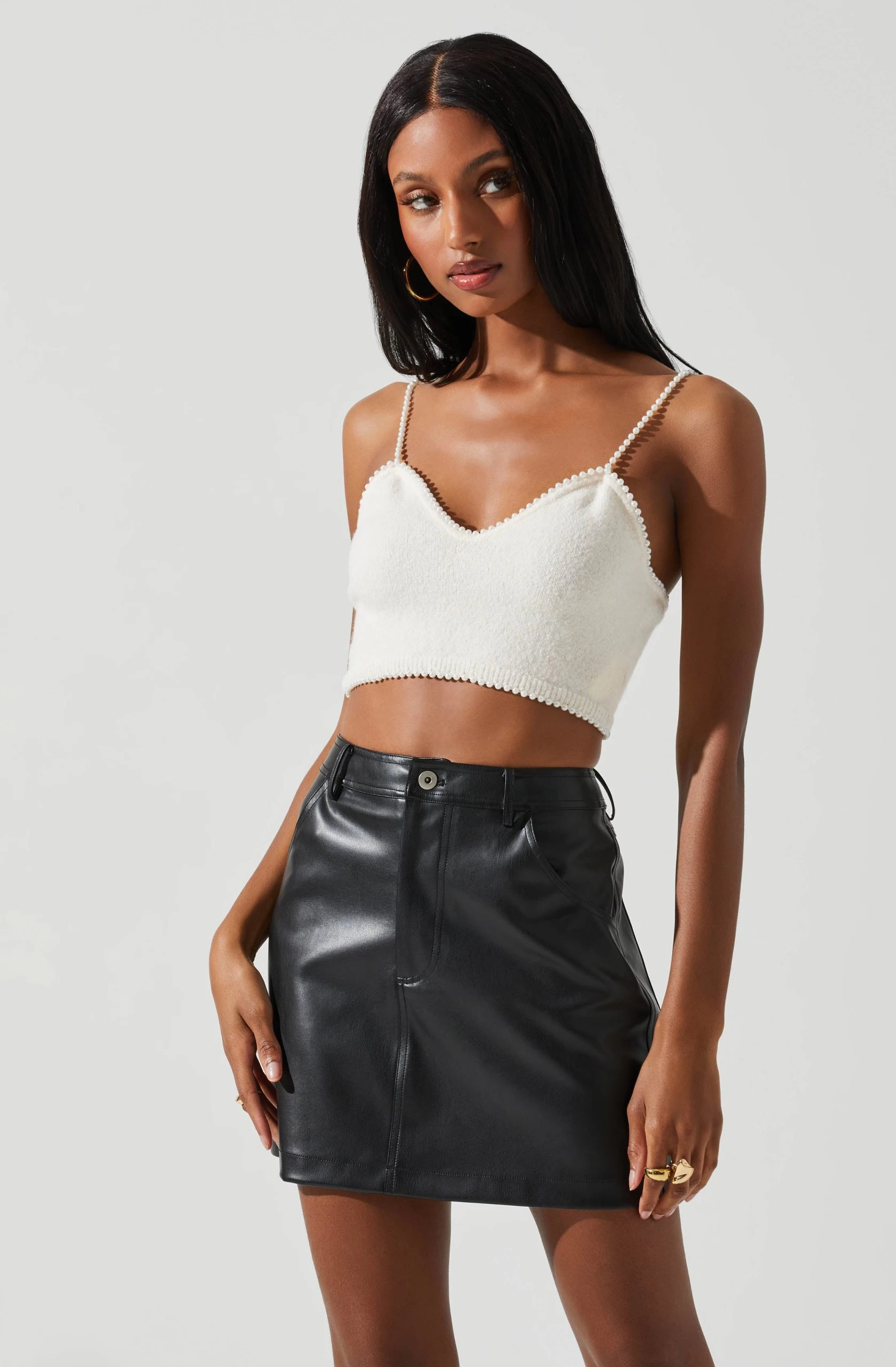 Kira Pearl Embellished Sweater Top - Image 9