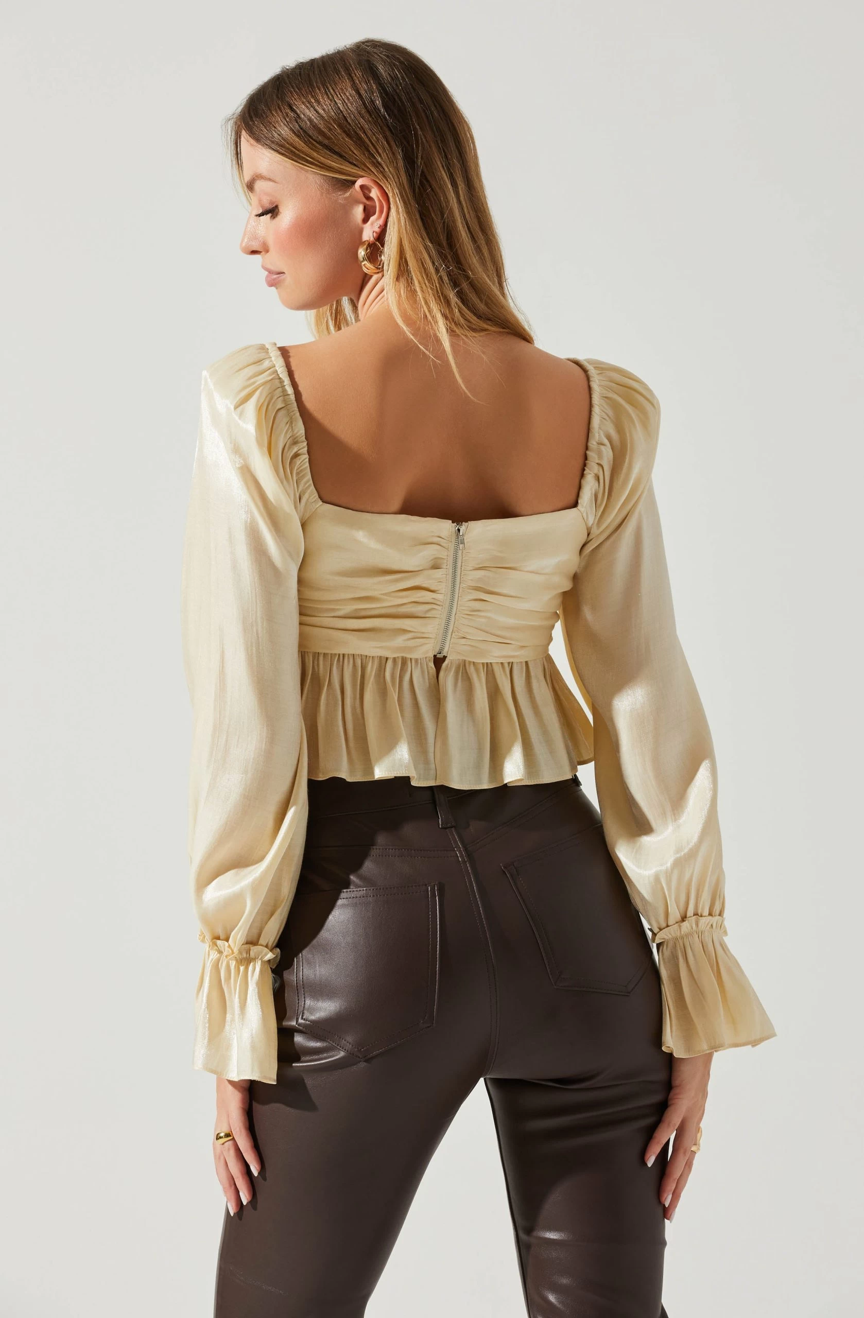 Luann Sweetheart Neck Peplum Top - Image 6