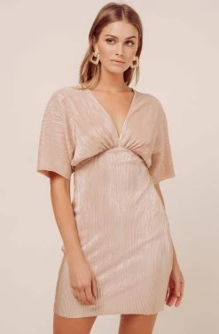 Metallic Dolman Mini Dress