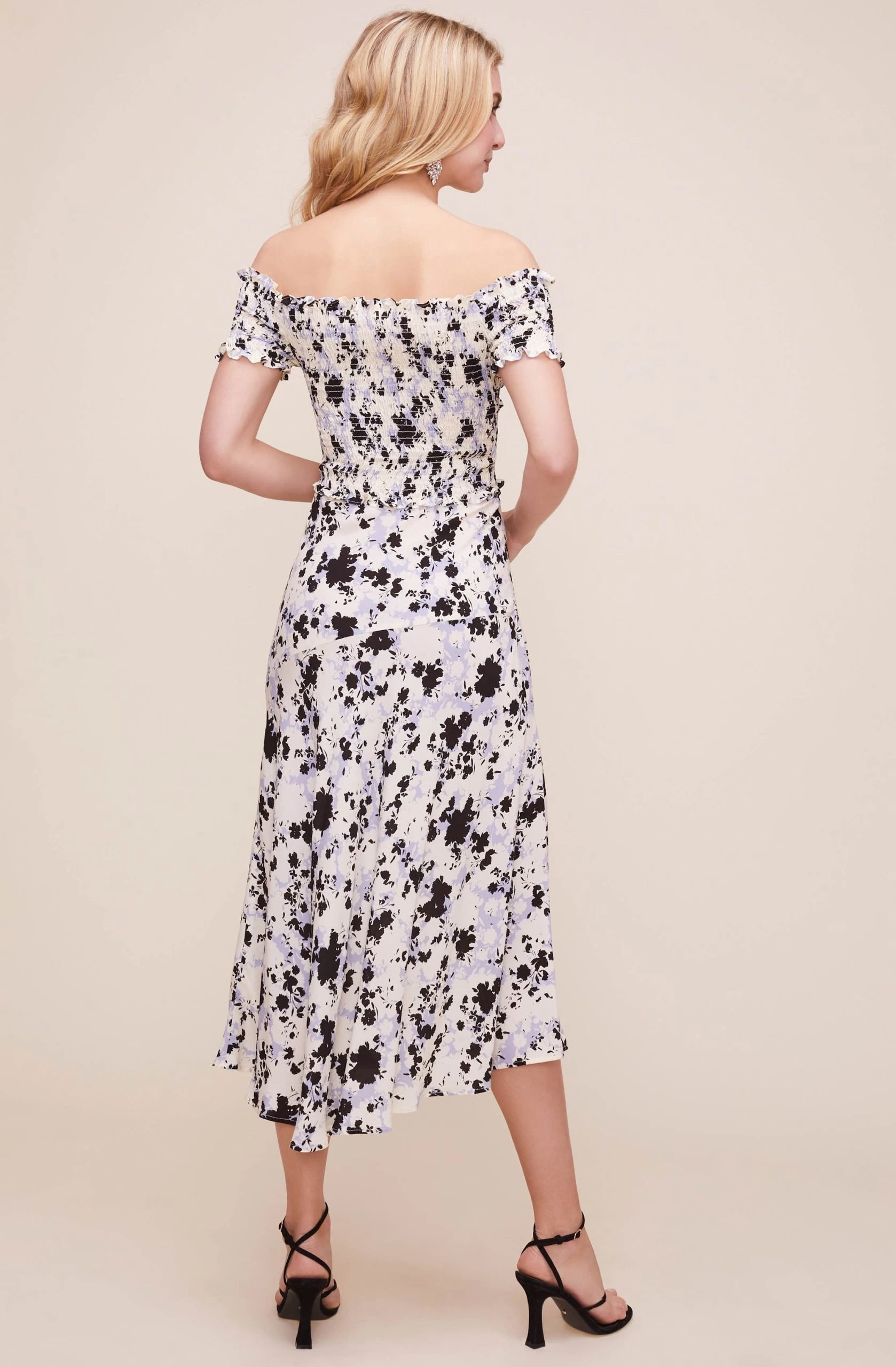 Criss Cross Smock Floral Midi Dress - Image 6