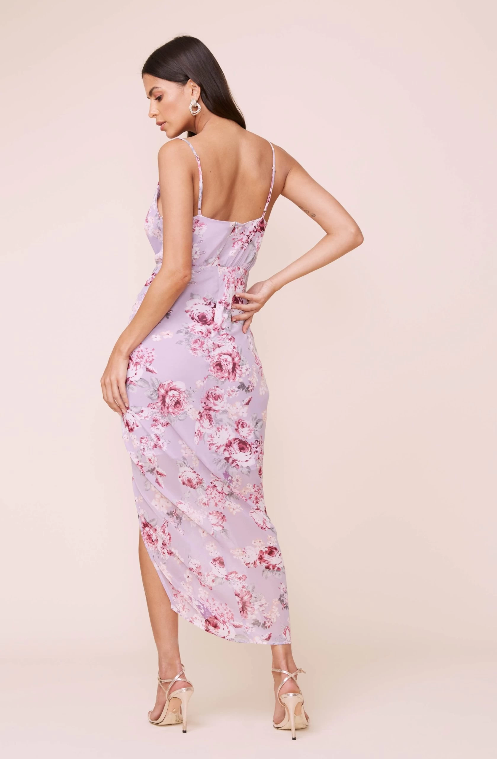 Surplice Ruffle Floral Maxi Dress - Image 4