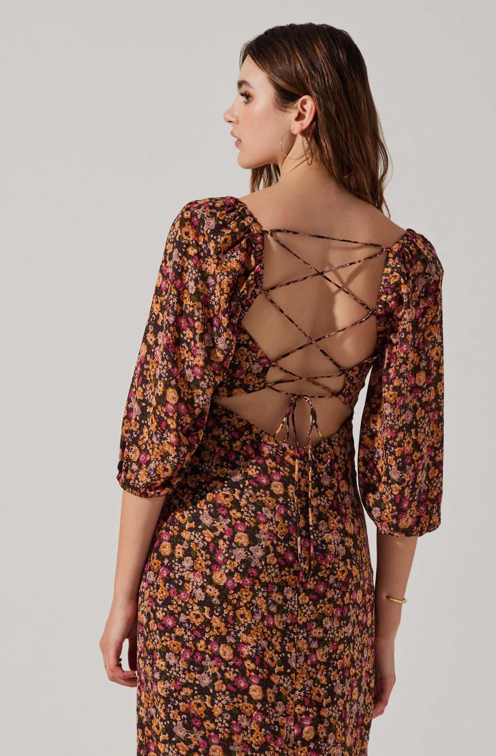 Sweetheart Neck Floral Midi Dress - Image 5