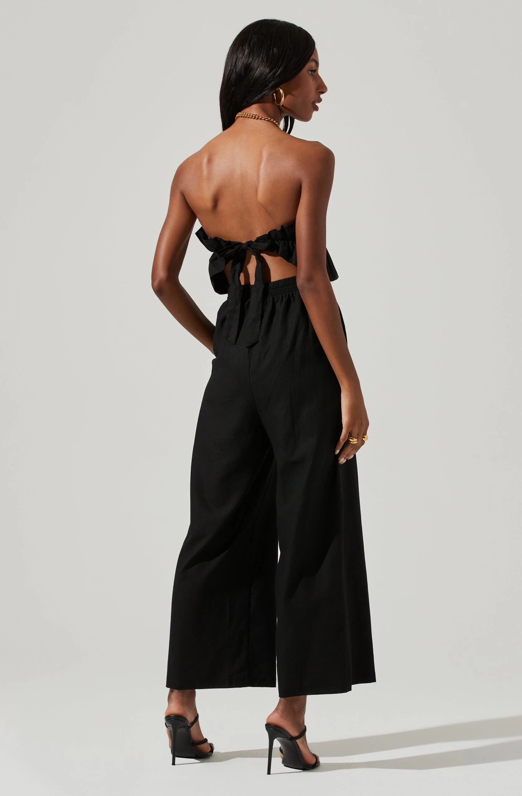 Ruffle Bust Tie Back Jumpsuit - Image 6