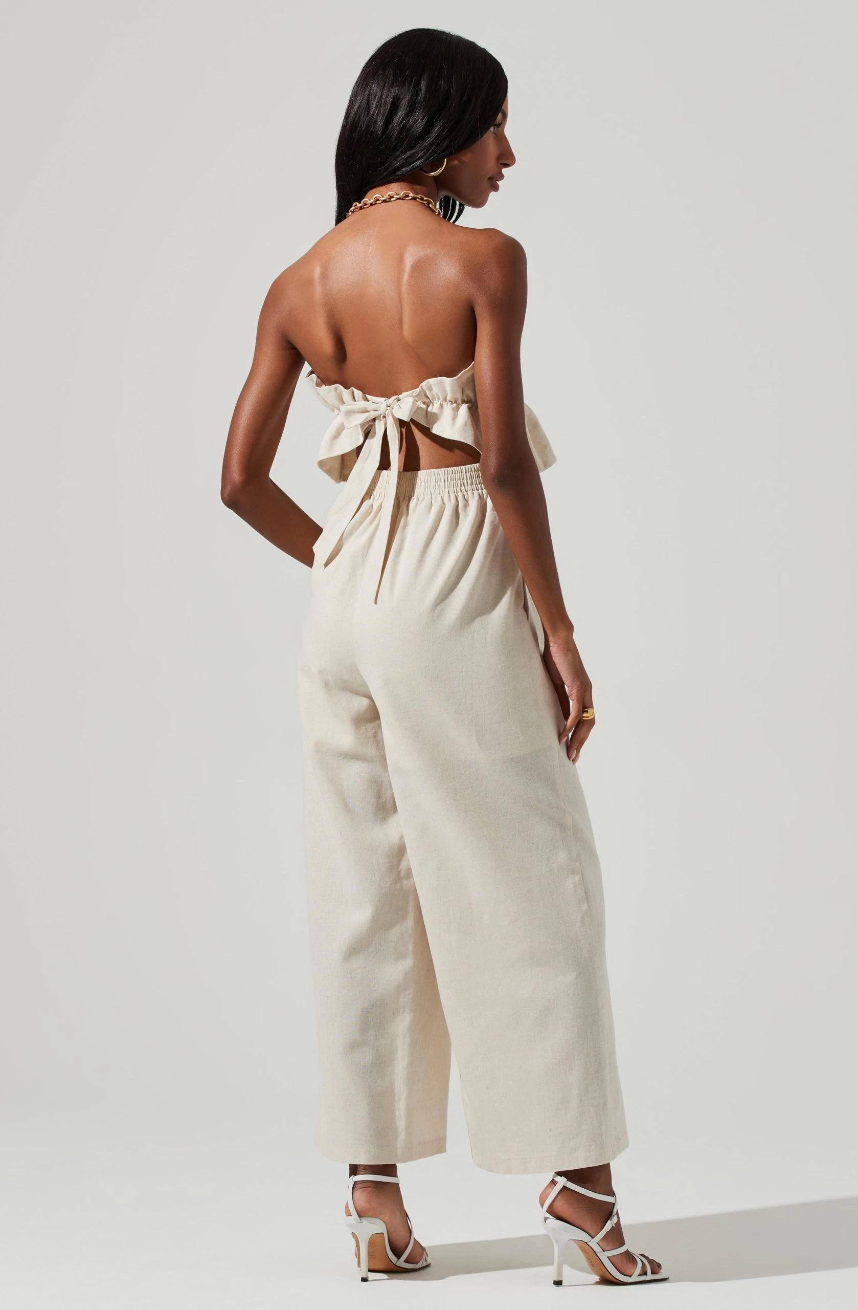 Ruffle Bust Tie Back Jumpsuit - Image 18