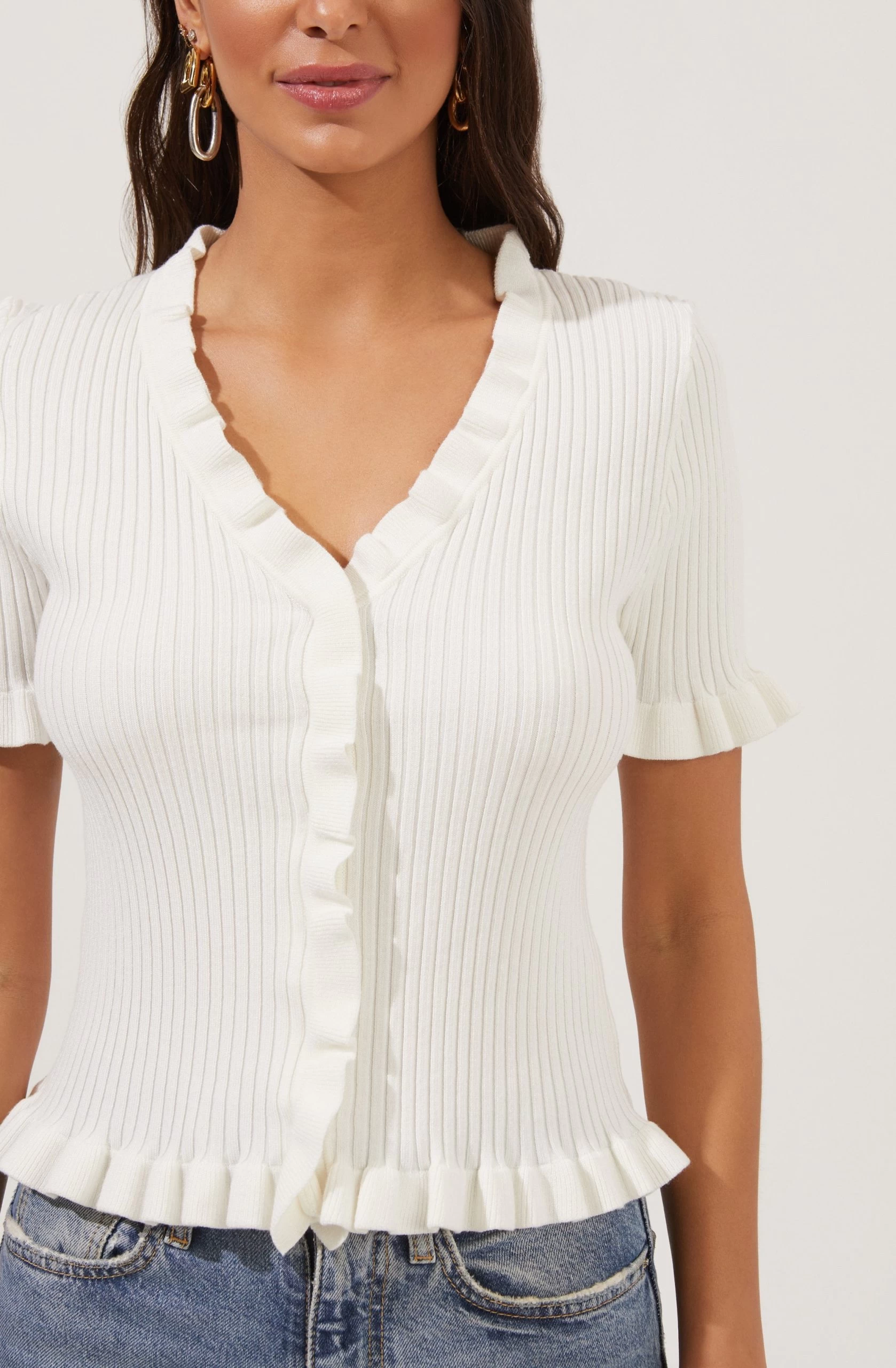 Ruffle Hem Sweater - Image 6