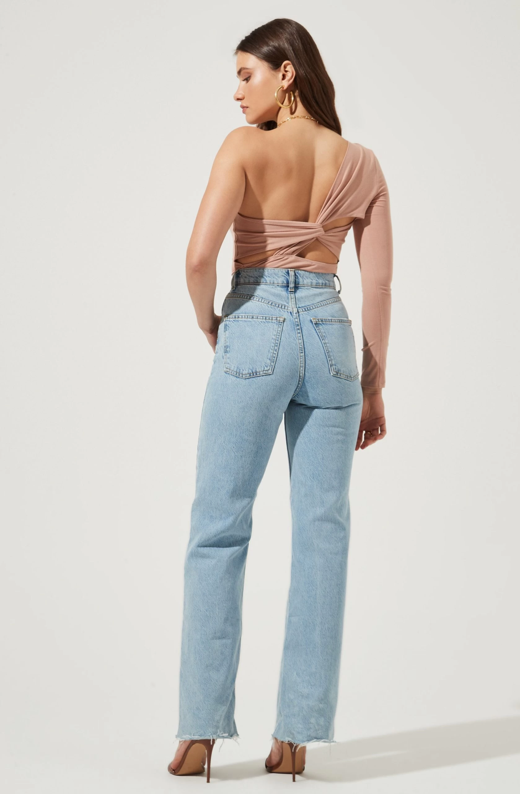 Twist Back One Sleeve Bodysuit - Image 8