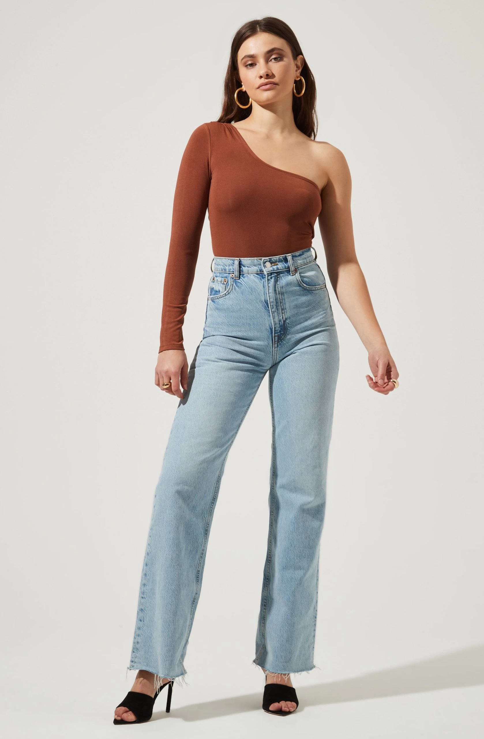 Twist Back One Sleeve Bodysuit - Image 14