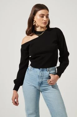 Shoulder Cut Out Sweater