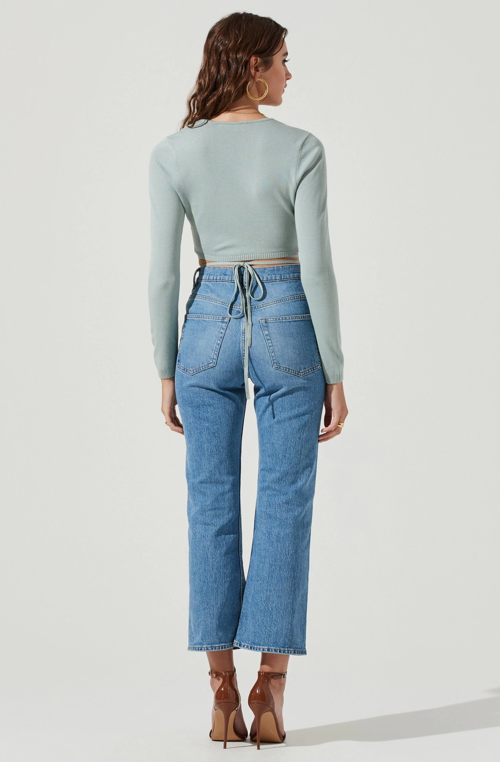 Tie Waist Wrap Sweater - Image 8