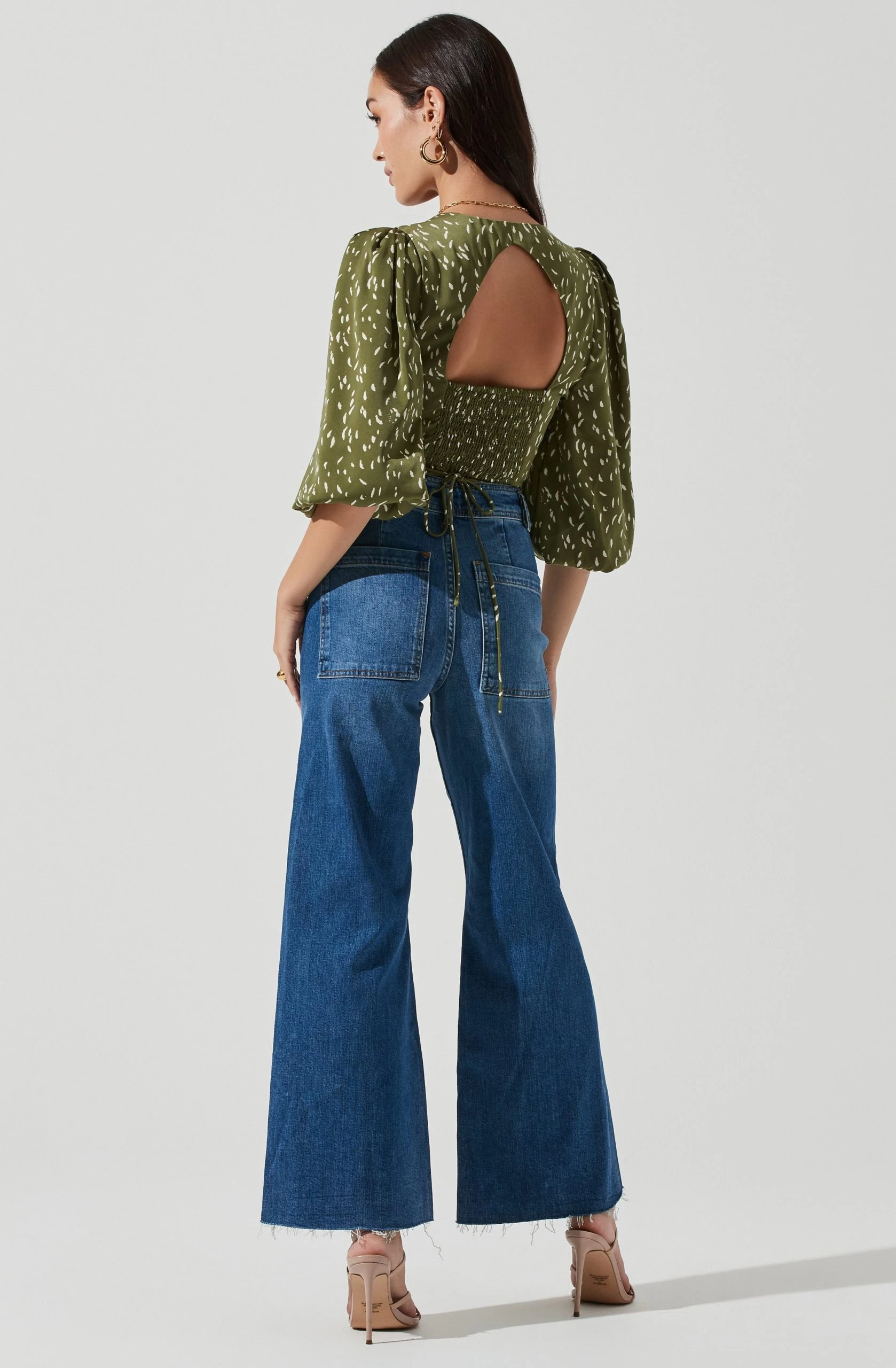 Wrap Front Back Cutout Top - Image 4