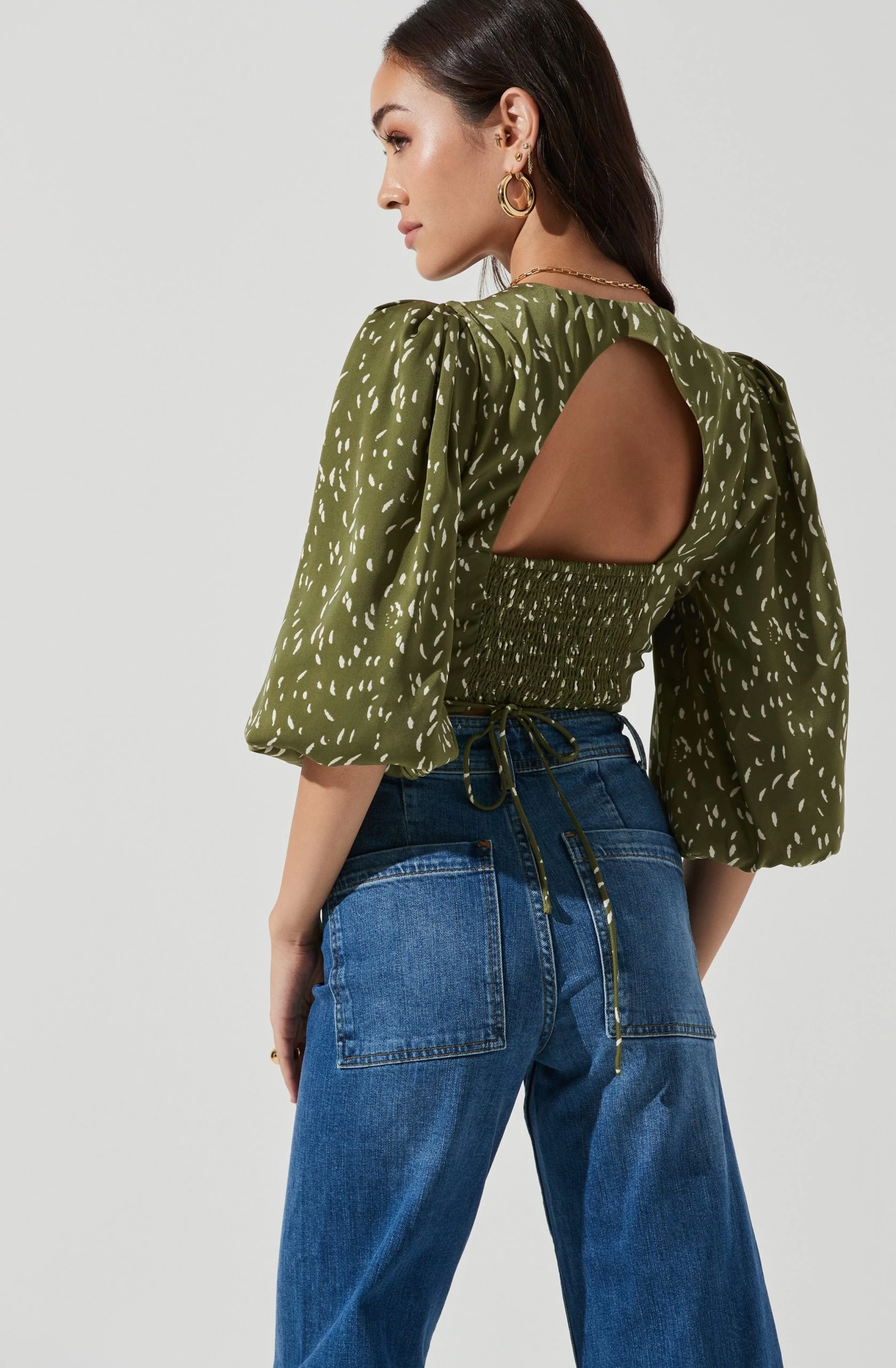 Wrap Front Back Cutout Top - Image 6