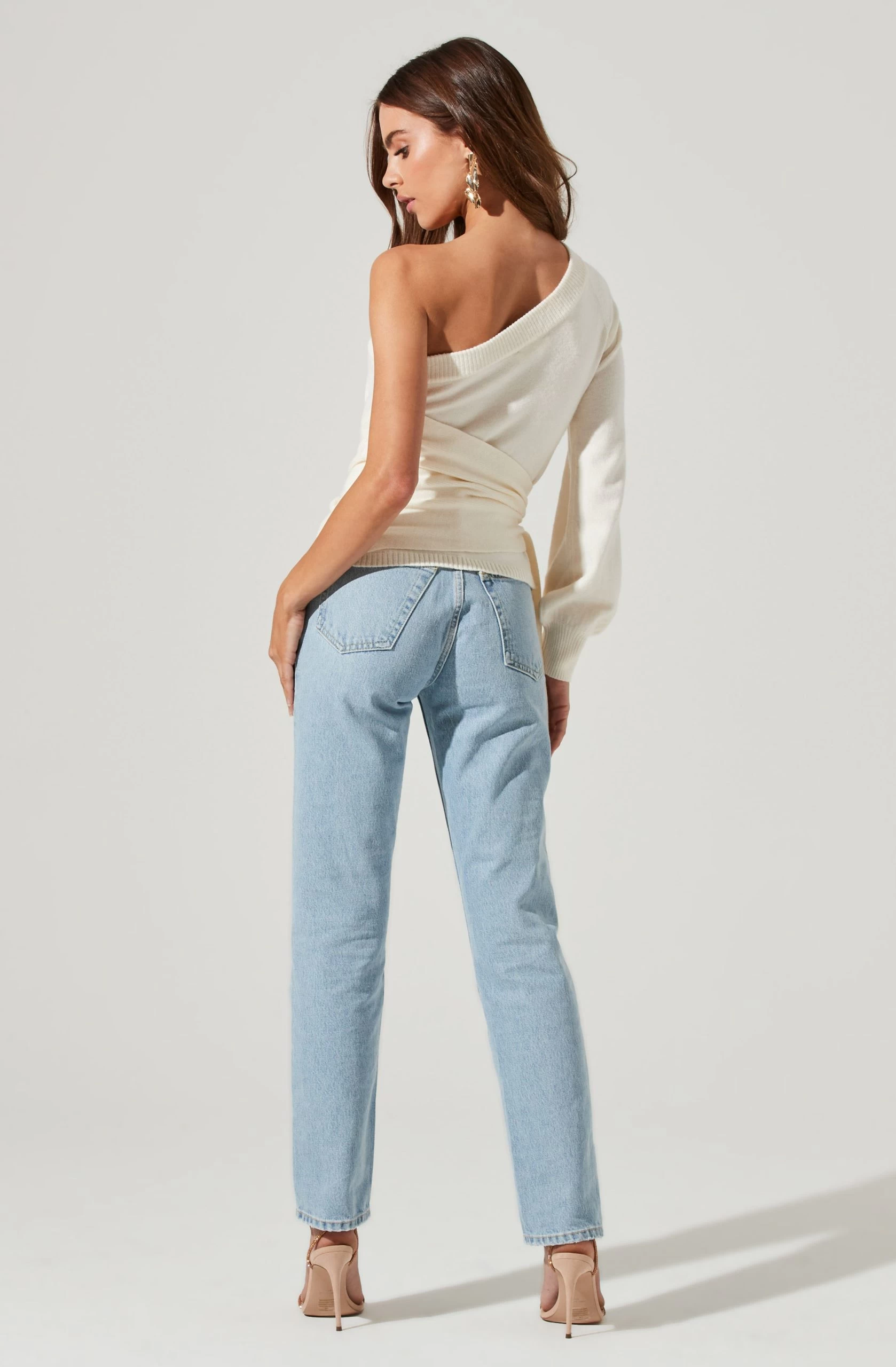 One Sleeve Side Wrap Sweater - Image 15