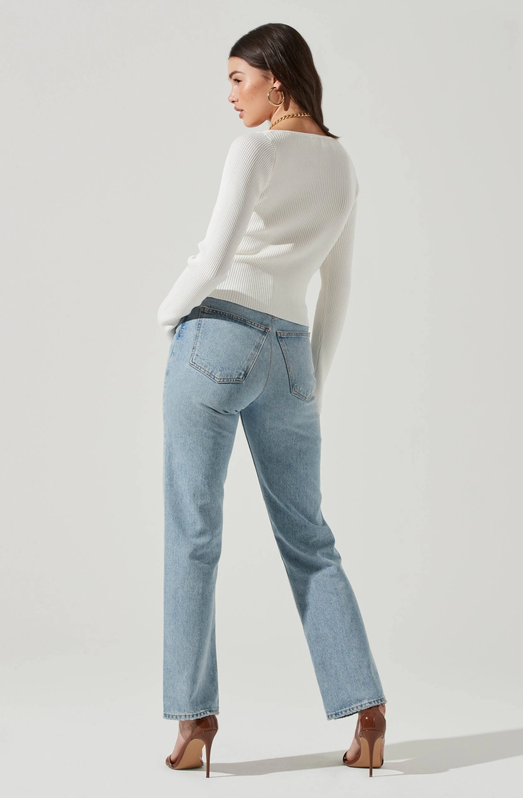 Long Sleeve V Neck Cardigan - Image 10