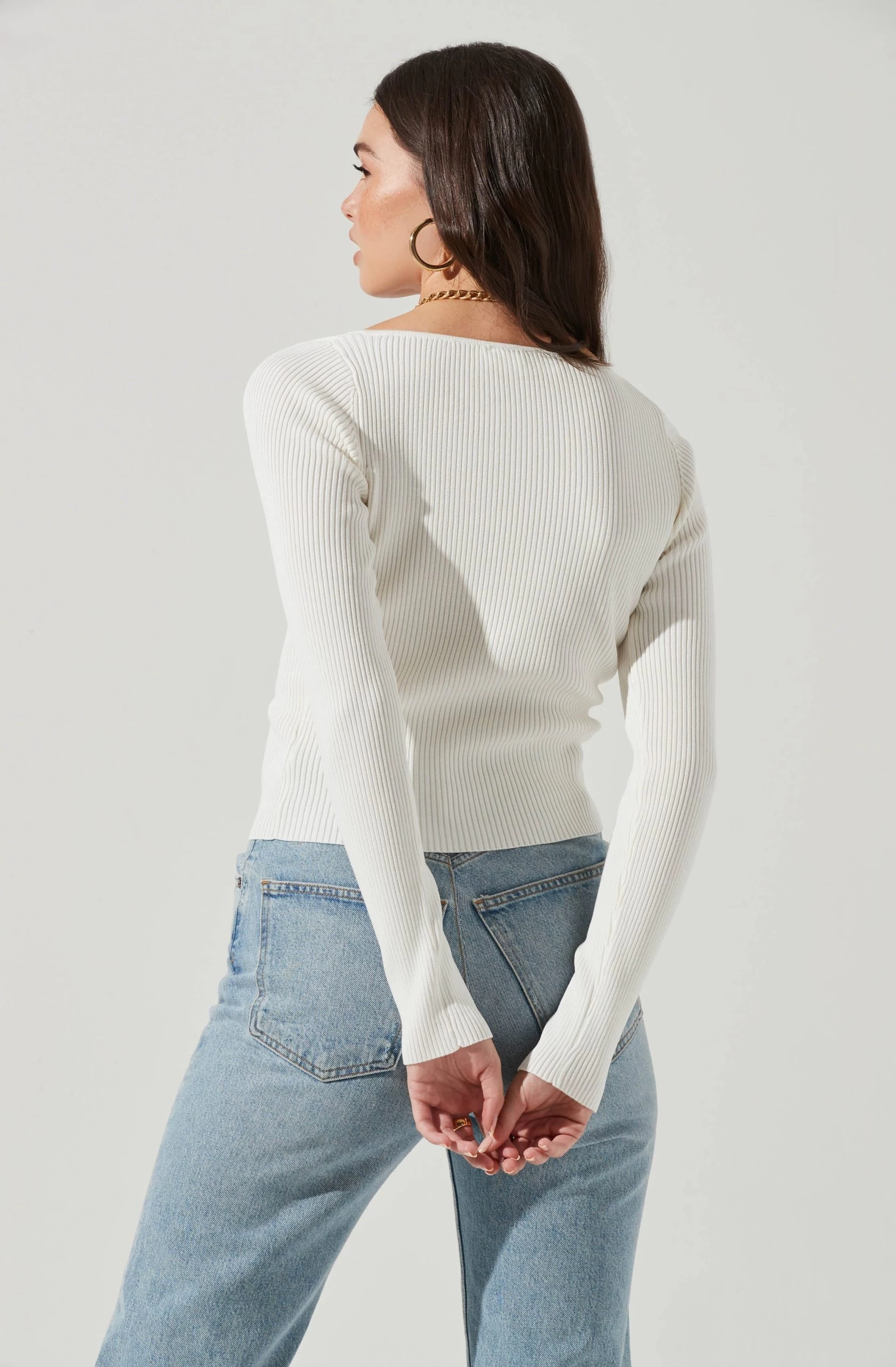 Long Sleeve V Neck Cardigan - Image 11