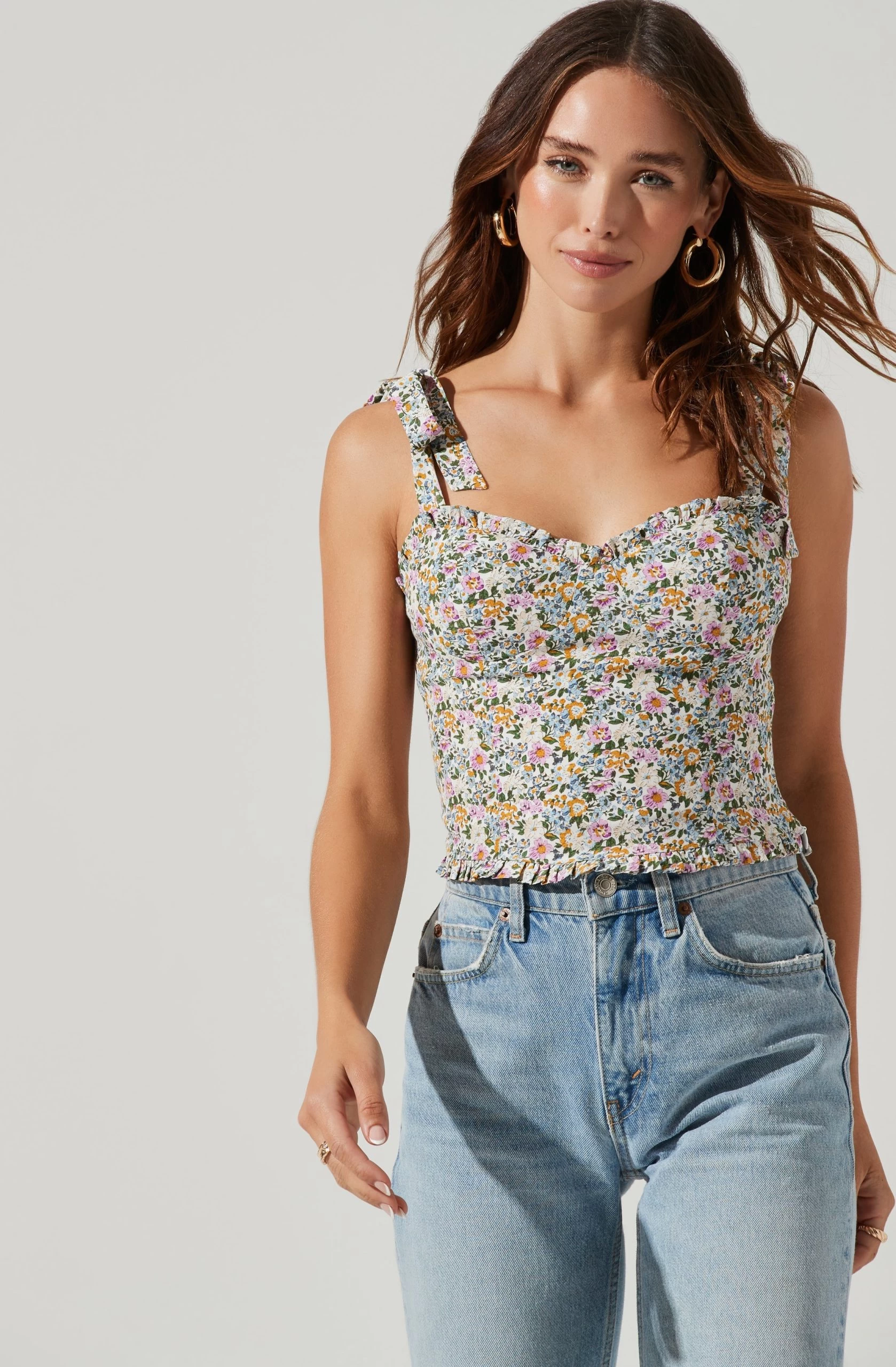 Tie Strap Floral Cami - Image 9